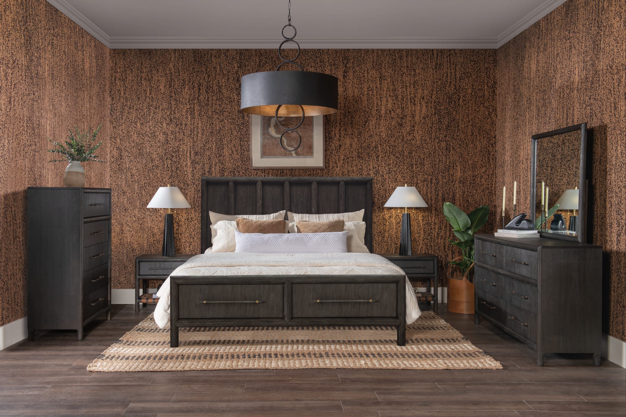 Dorsey Basalt Grey California King Wooden Two Drawer Storage Bed - Image 9