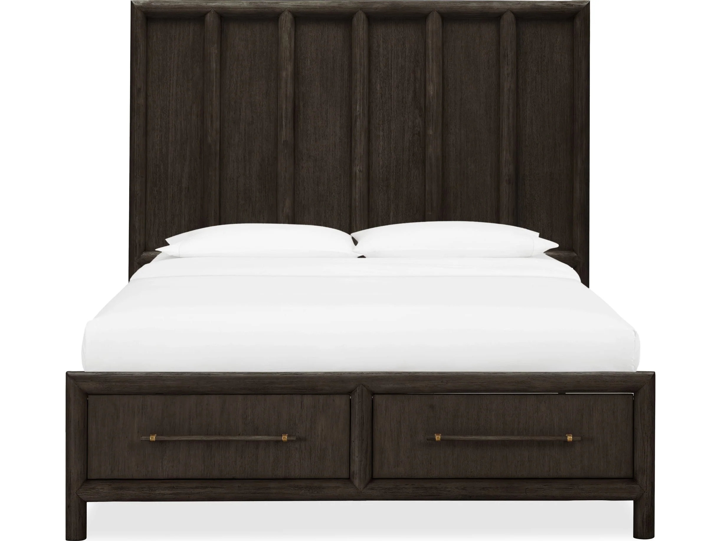 Dorsey Basalt Grey Queen Wooden Two Drawer Storage Bed - Image 2