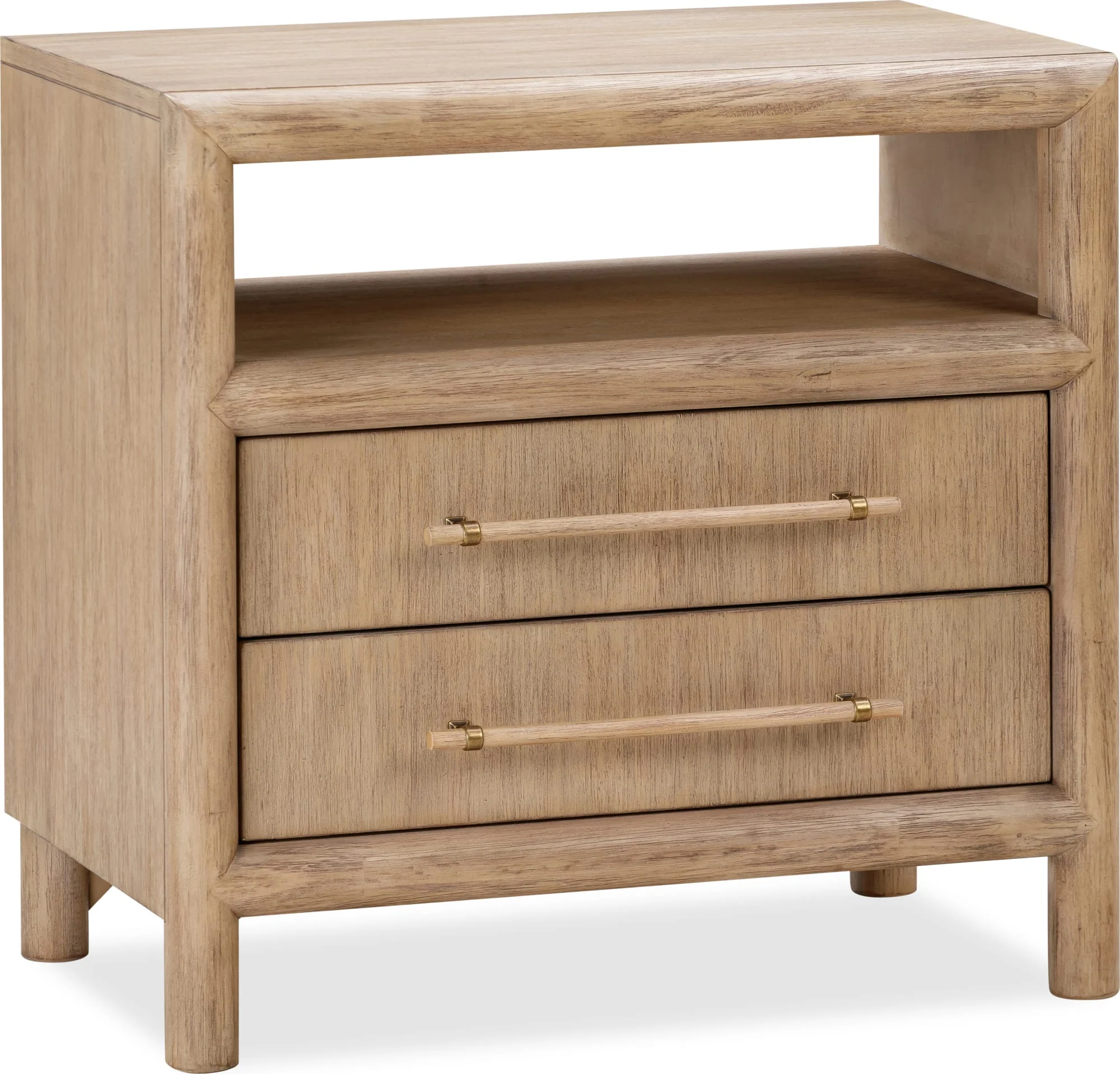 Dorsey Granola Two Drawer USB-charging Nightstand in Granola - Image 2