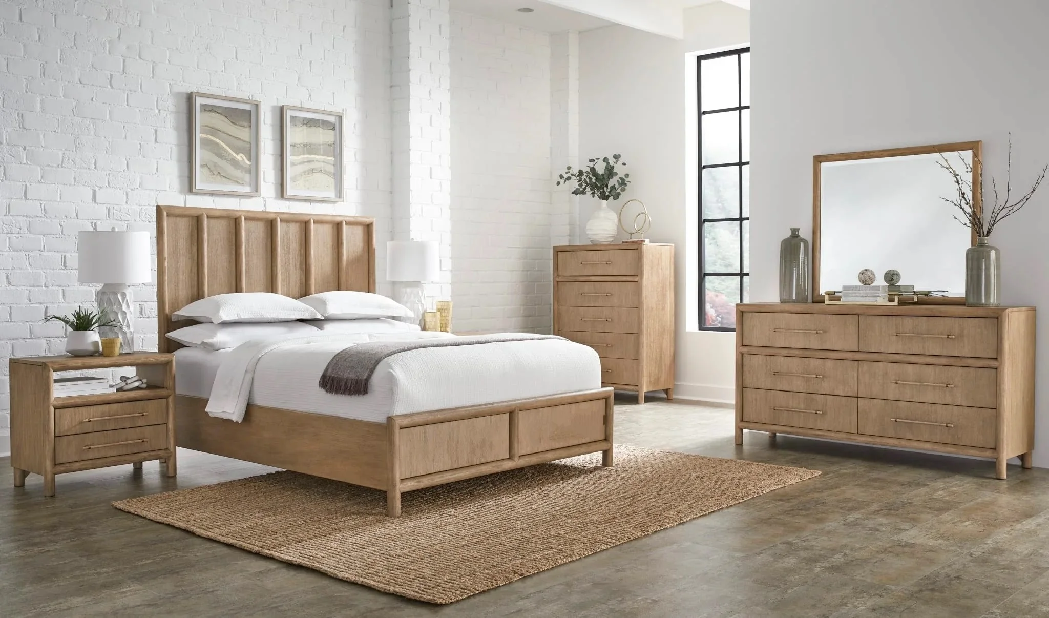 Dorsey Wooden Queen Panel Bed in Granola - Image 4