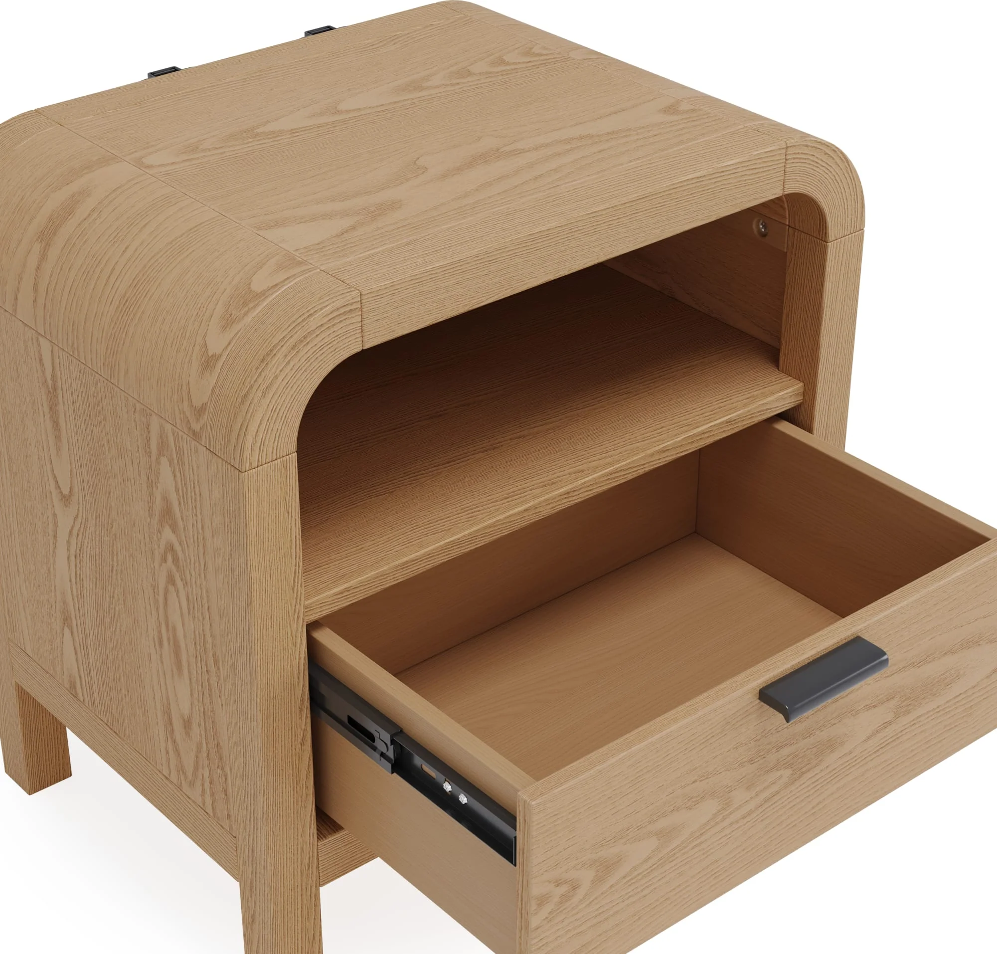 Drake Timber One Drawer Nightstand W/USB - Image 5