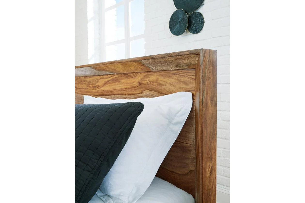 Dressonni Brown California King Panel Bed - Image 5