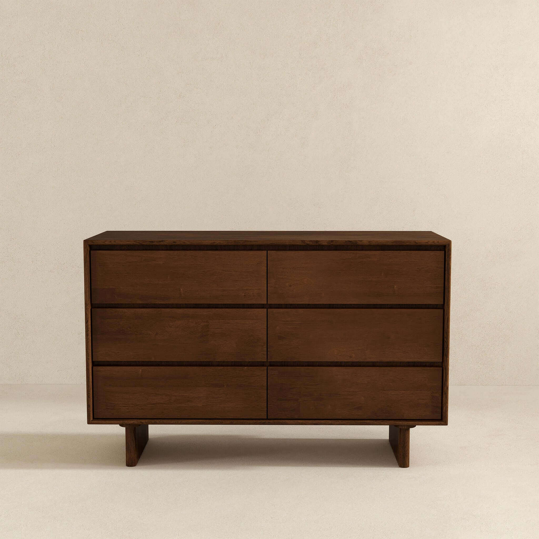 Dubrovnik Mid Century Modern Walnut Dresser With 6 Drawers - Image 5