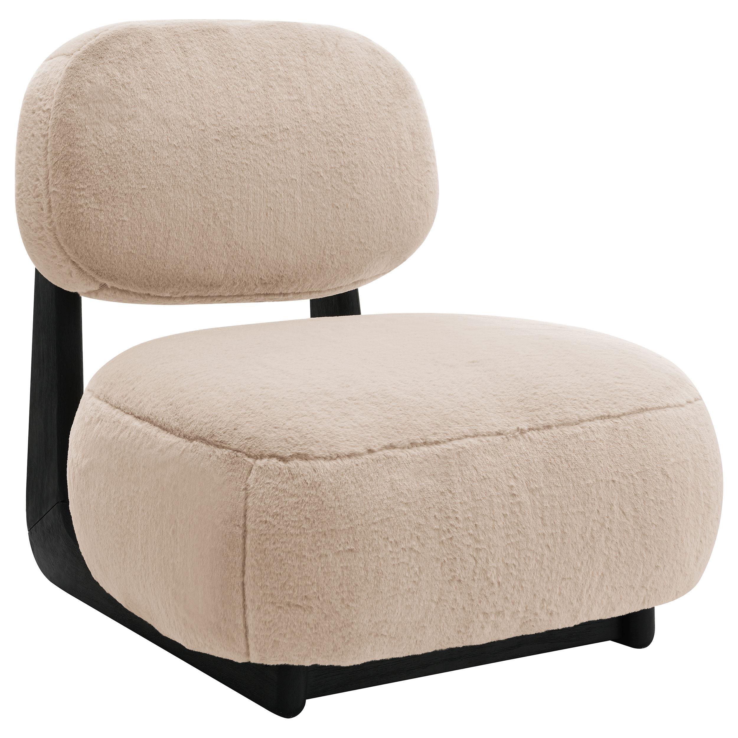 Duffie Camel Upholstered Armless Accent Chair - Image 12