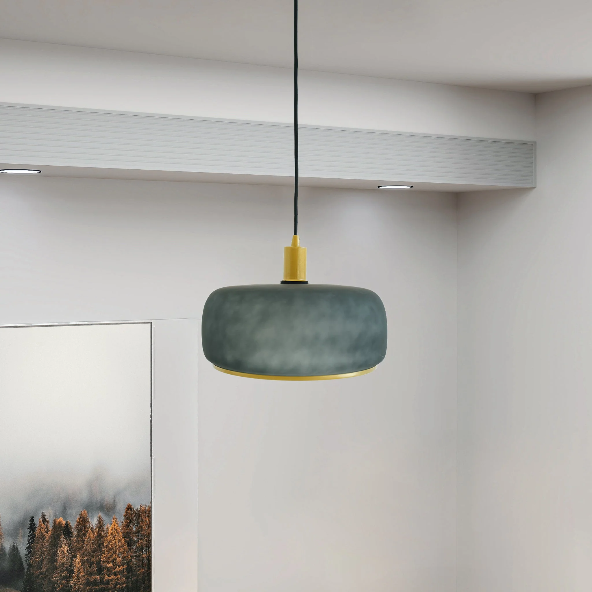 Dune Pendant Lamp - Black Sprayed and Gold - Image 2