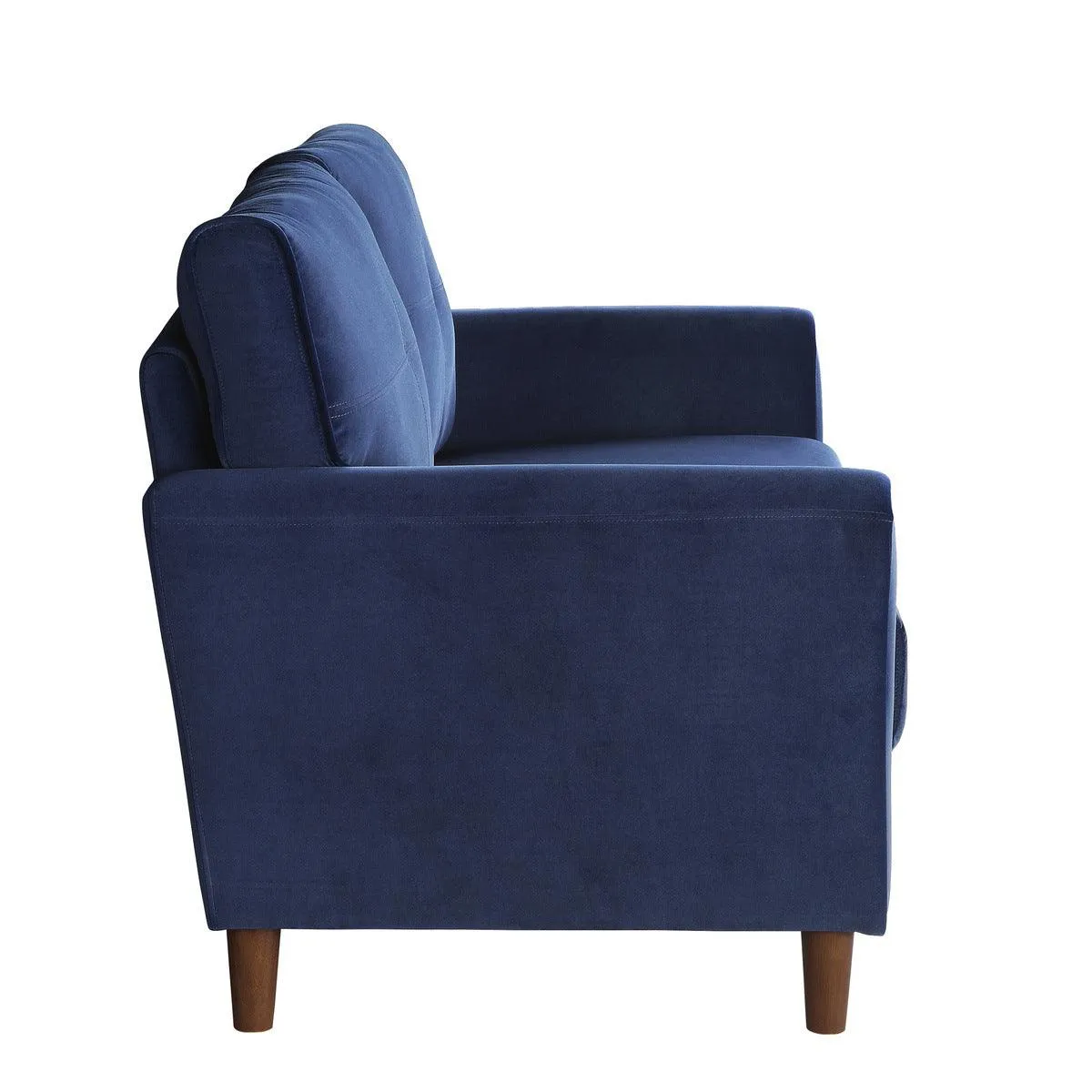 Dunleith Blue Velvet Loveseat - Image 2