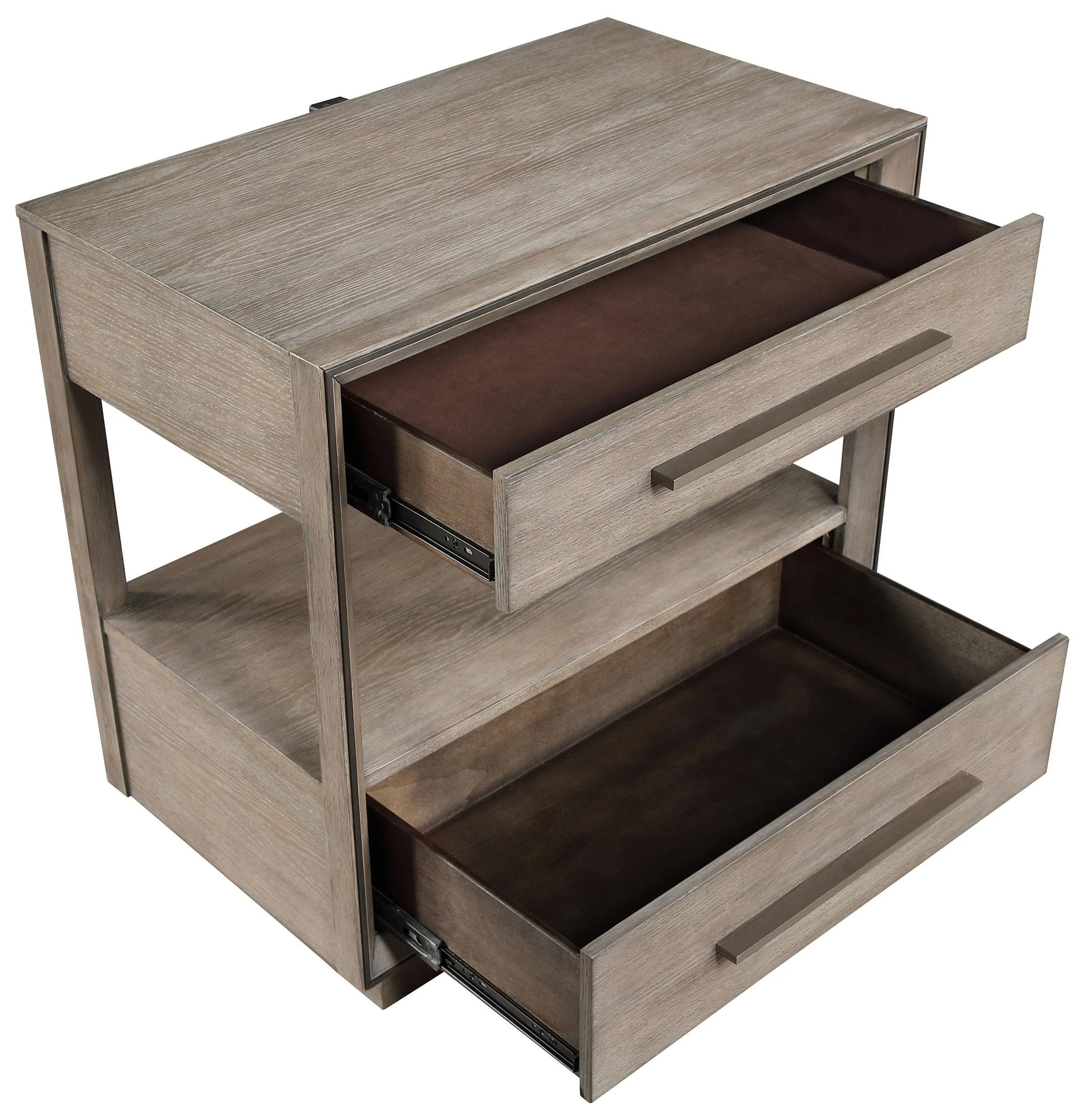 Durango Washed Oak 2-drawer Nightstand Bedside Table - Image 10