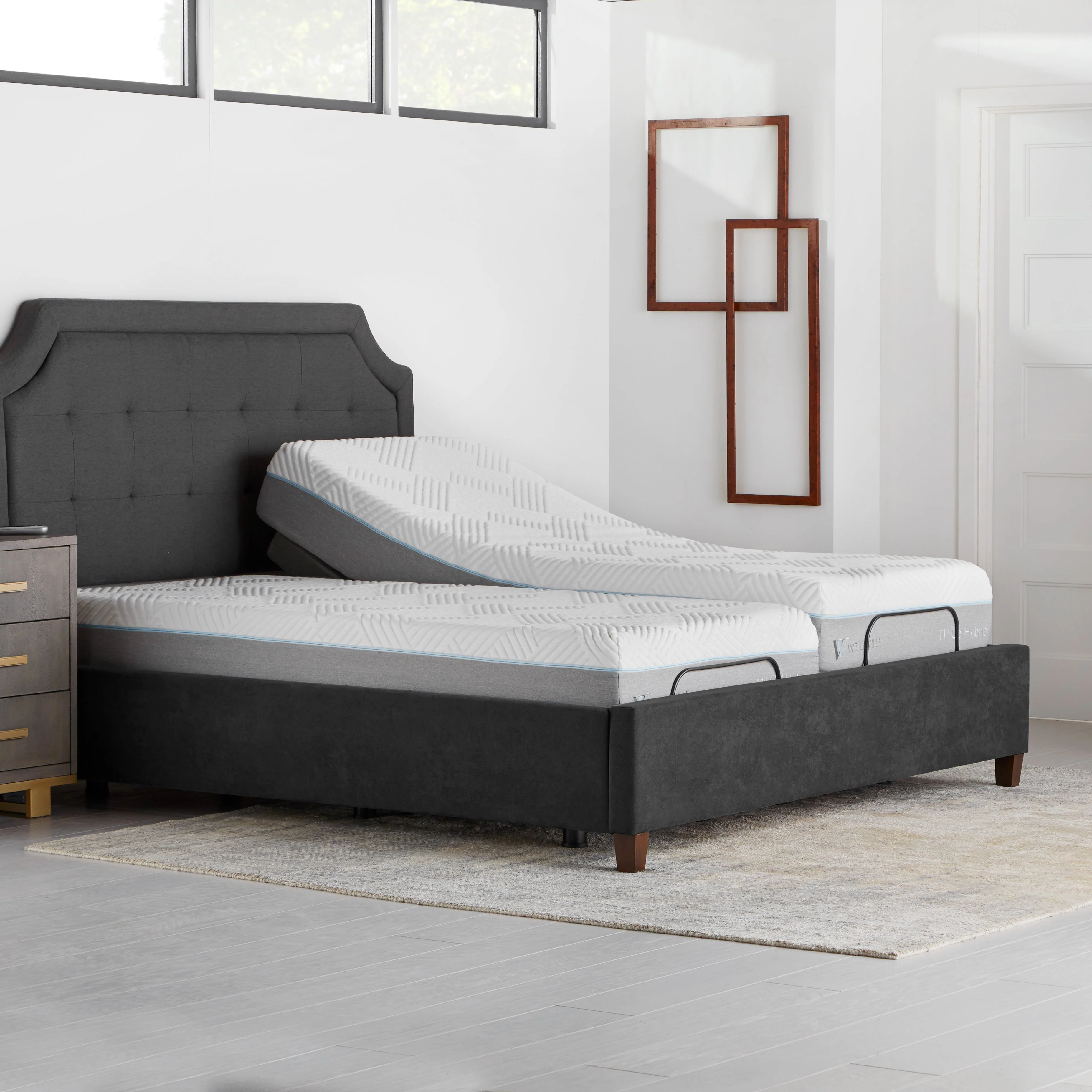 E455 Charcoal King Adjustable Bed Base - Image 4