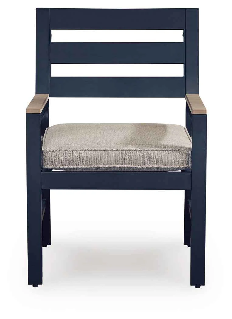 East Beach Navy Blue/Driftwood Outdoor Dining Table and 4 Chairs - Image 2