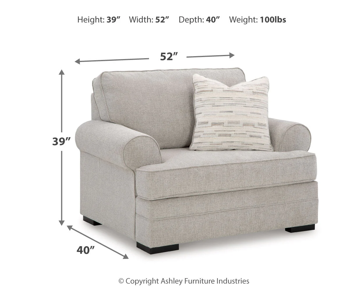 Eastonbridge Shadow Sofa Chaise, Chair, and Ottoman - Image 18