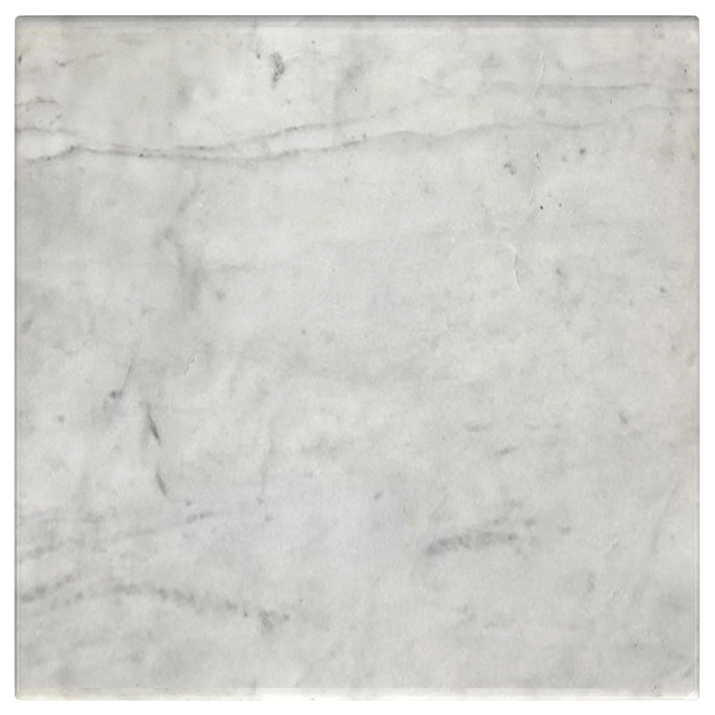 Ebby White Square Genuine Marble Top Metal End Table - Image 6