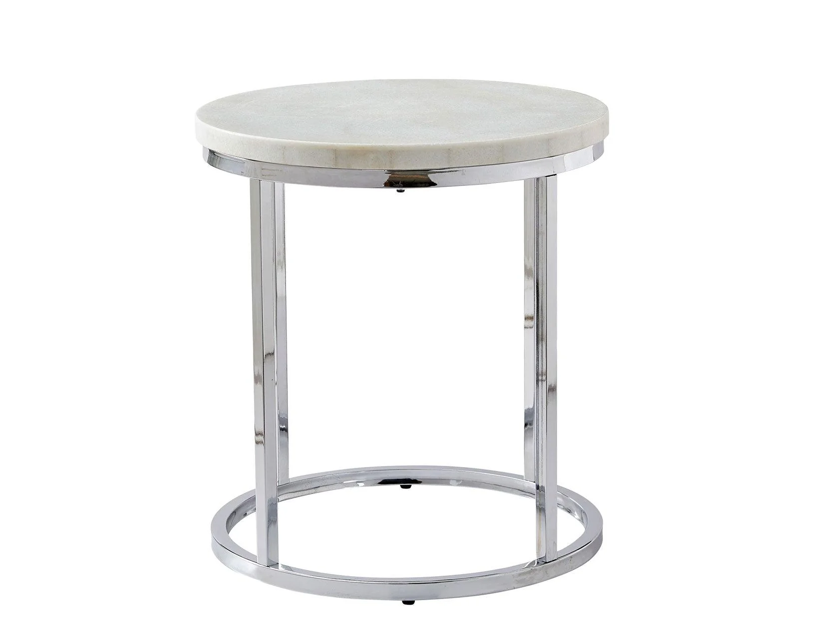 Echo White Marble Top Chairside End Table - Image 2