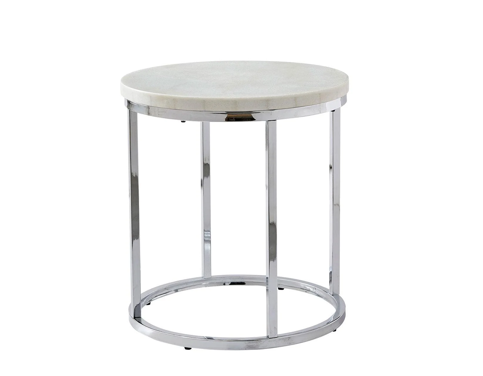 Echo White Marble Top Chairside End Table - Image 5