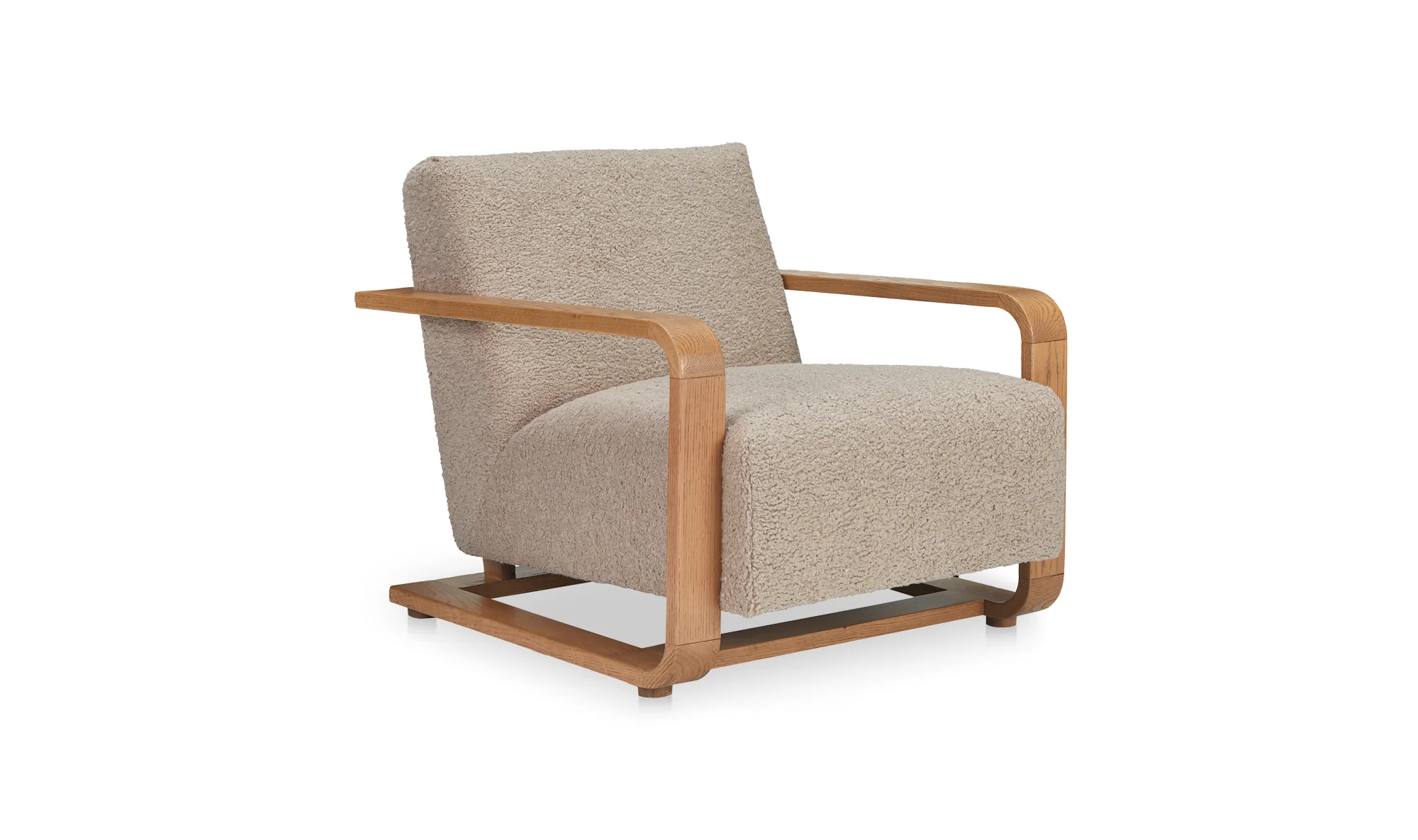 Eckersley Lounge Chair Beige Faux Shearling - Image 2