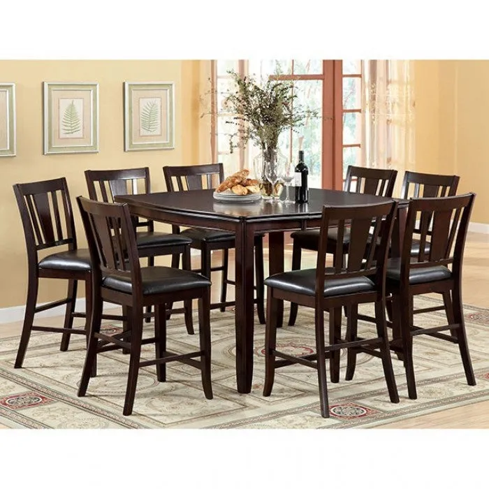 Edgewood Espresso 9-Piece Counter Height Table Set