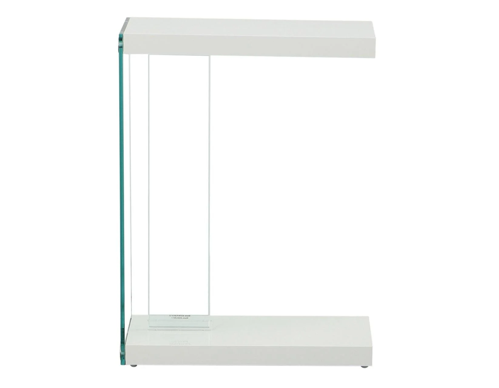 Elaina Chair Side End Table, Glossy White - Image 2