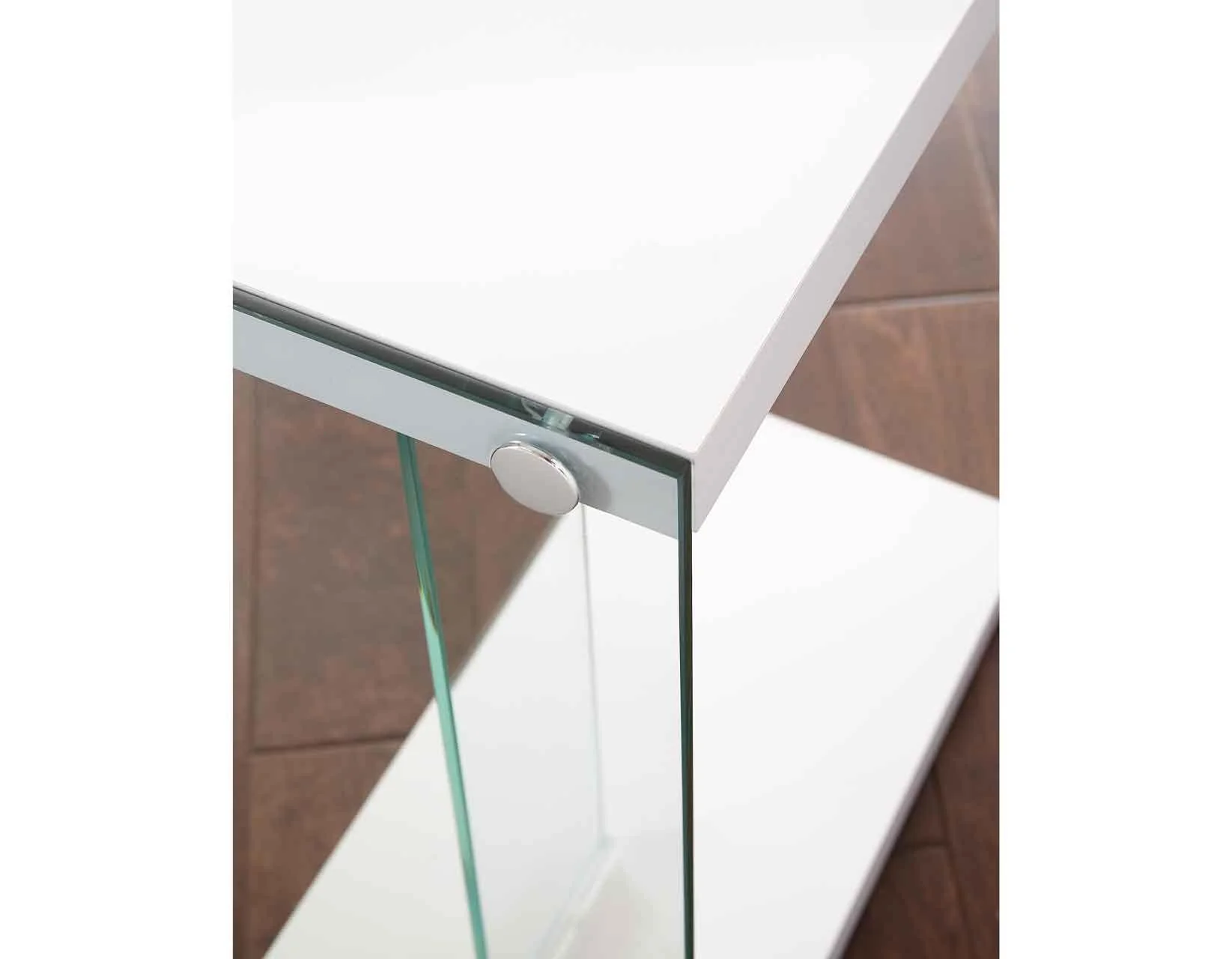 Elaina Chair Side End Table, Glossy White - Image 6