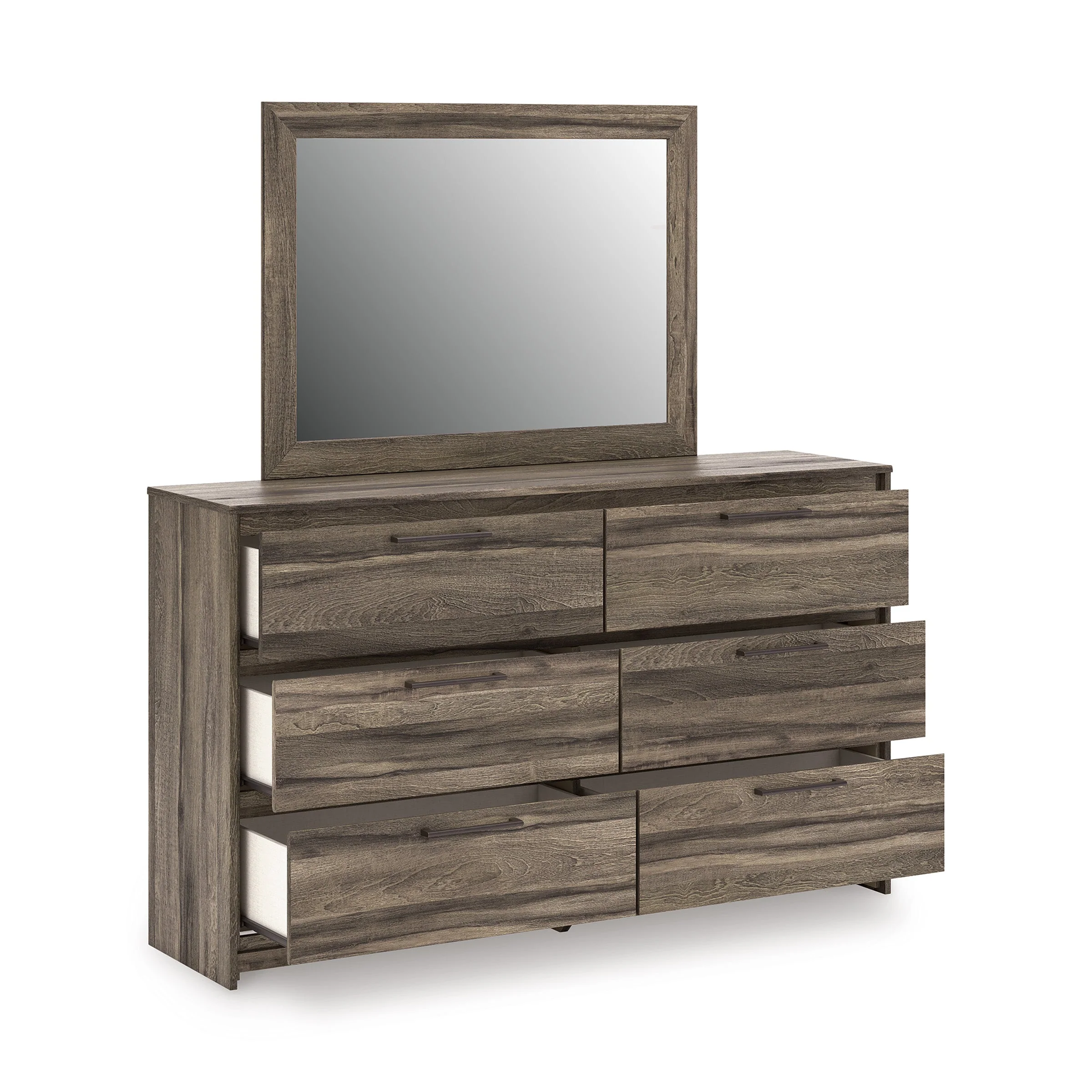 Elbrim Brown LED Storage Panel Bedroom Set with 6 Drawers - Image 12