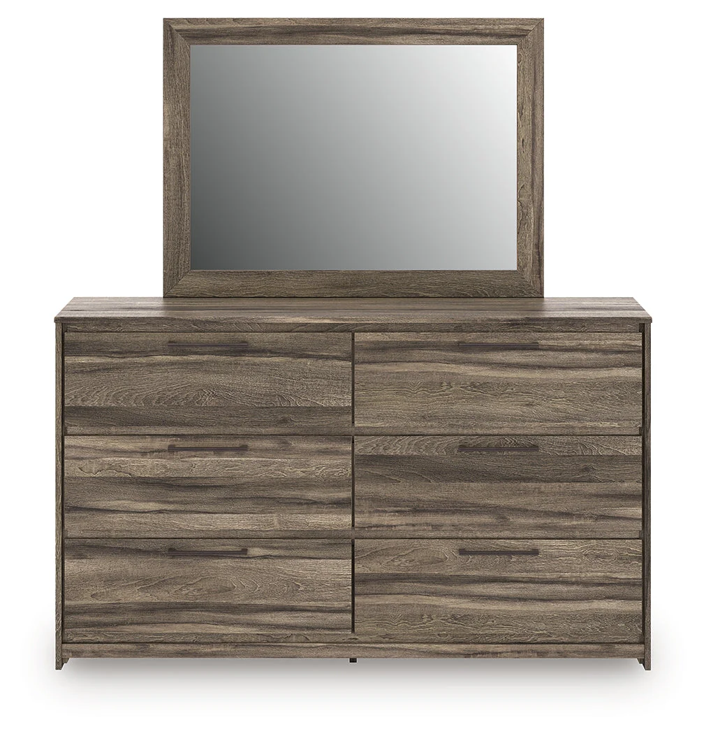 Elbrim Brown Queen Panel Bedroom Set with Dresser, Mirror and Nightstand - Image 2