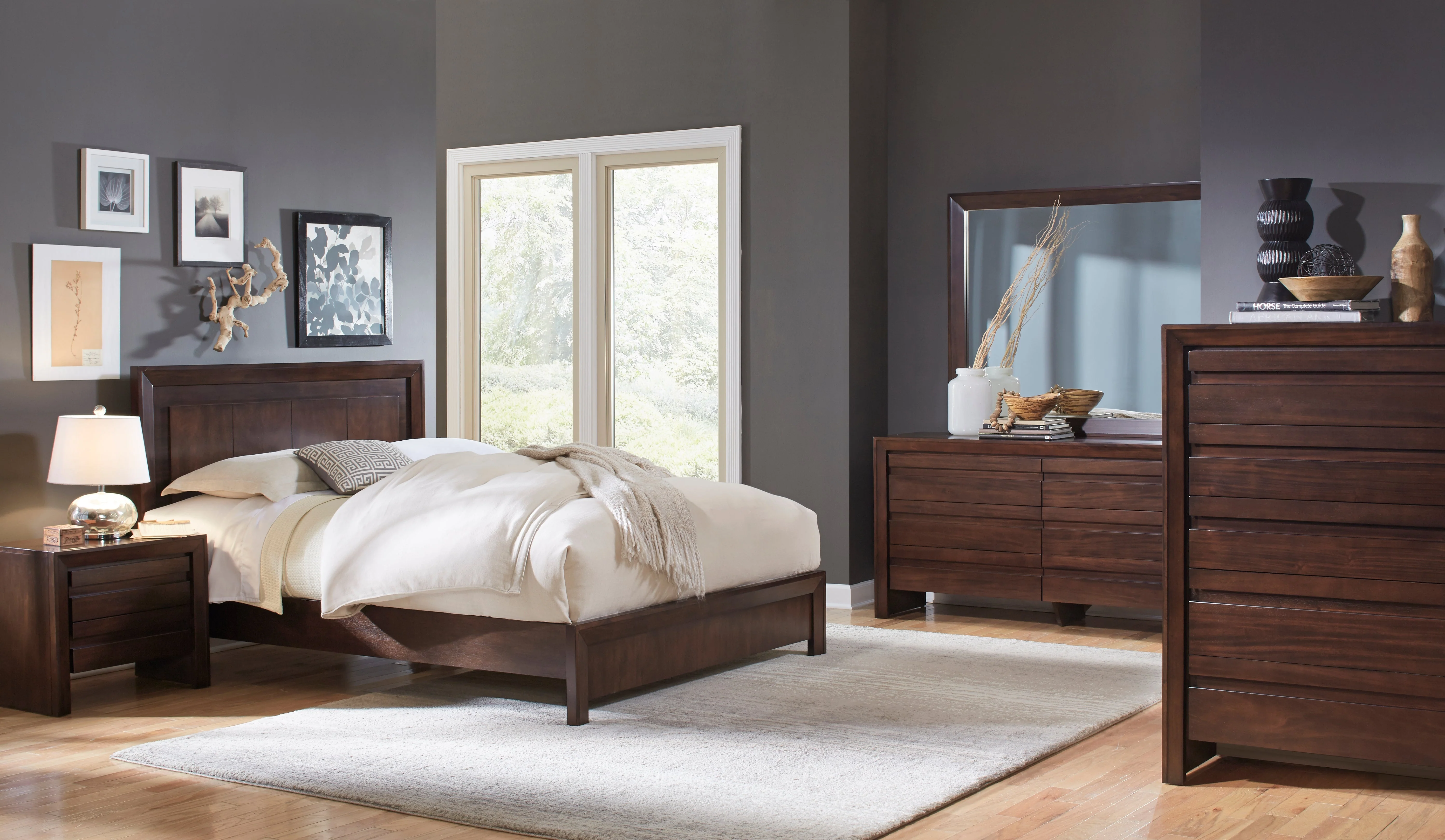 Element Wood California King Platform Bed in Chocolate Brown - Image 2
