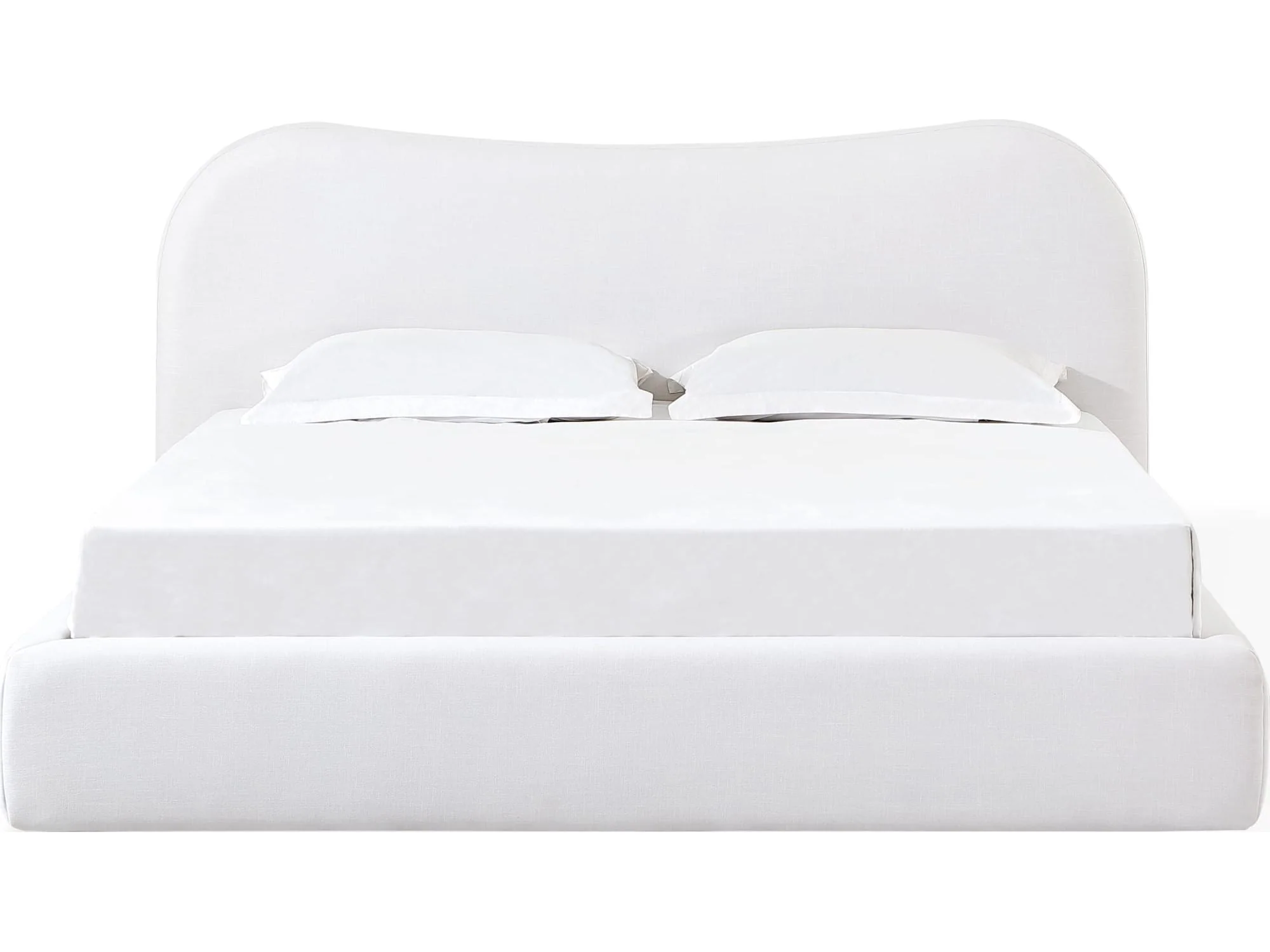 Elena Vanilla Full Upholstered Bed