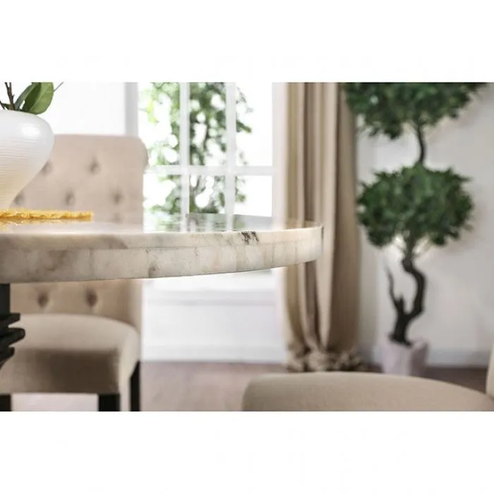 Elfredo White/Antique Black 5-Piece Dining Room Set - Image 4