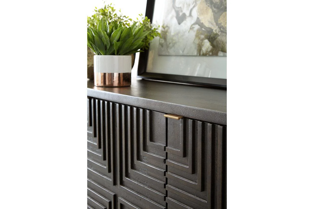 Elinmore Brown/Gold Finish Accent Cabinet - Image 6
