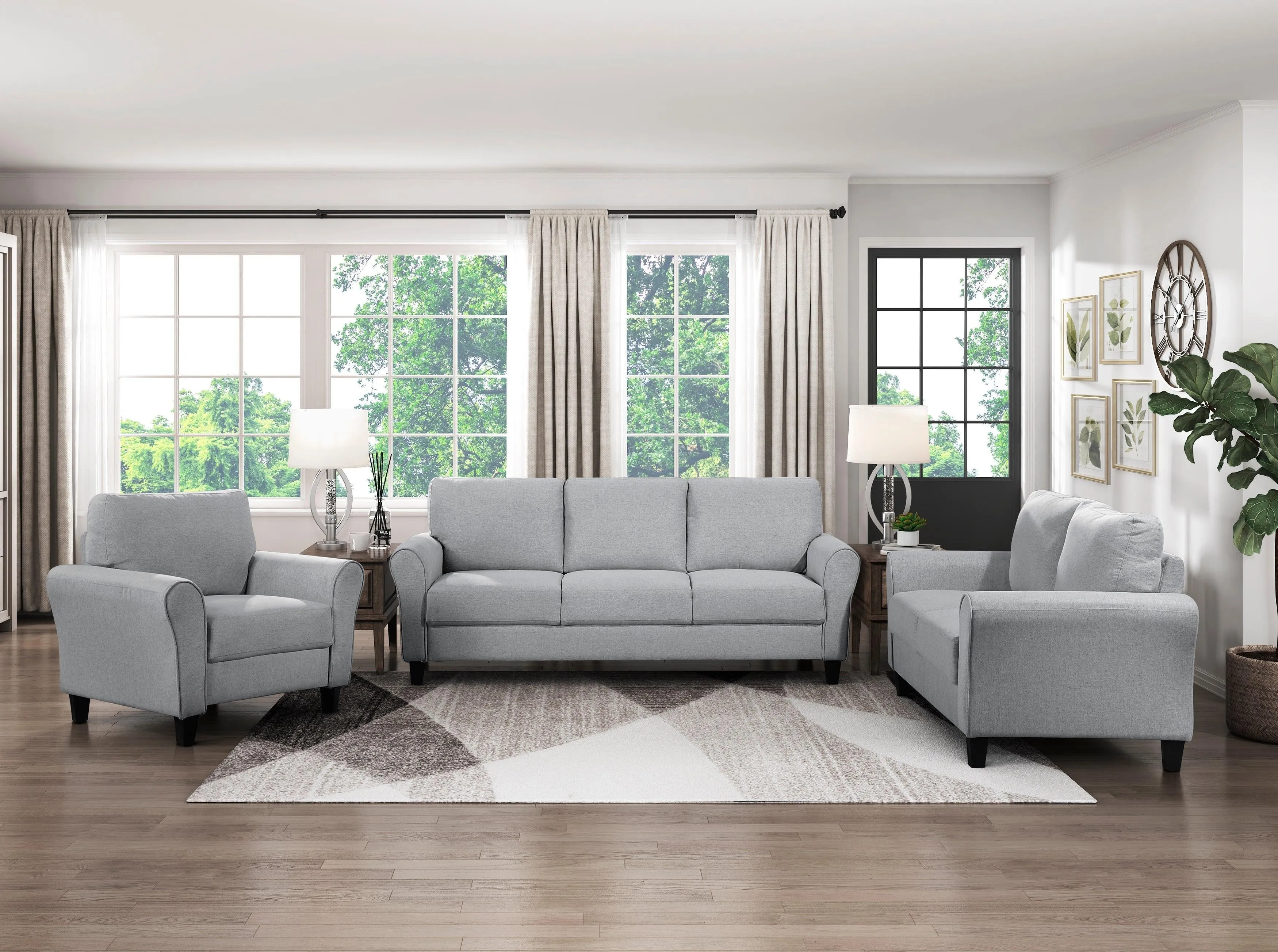 Ellery Dark Gray Sofa - Image 5