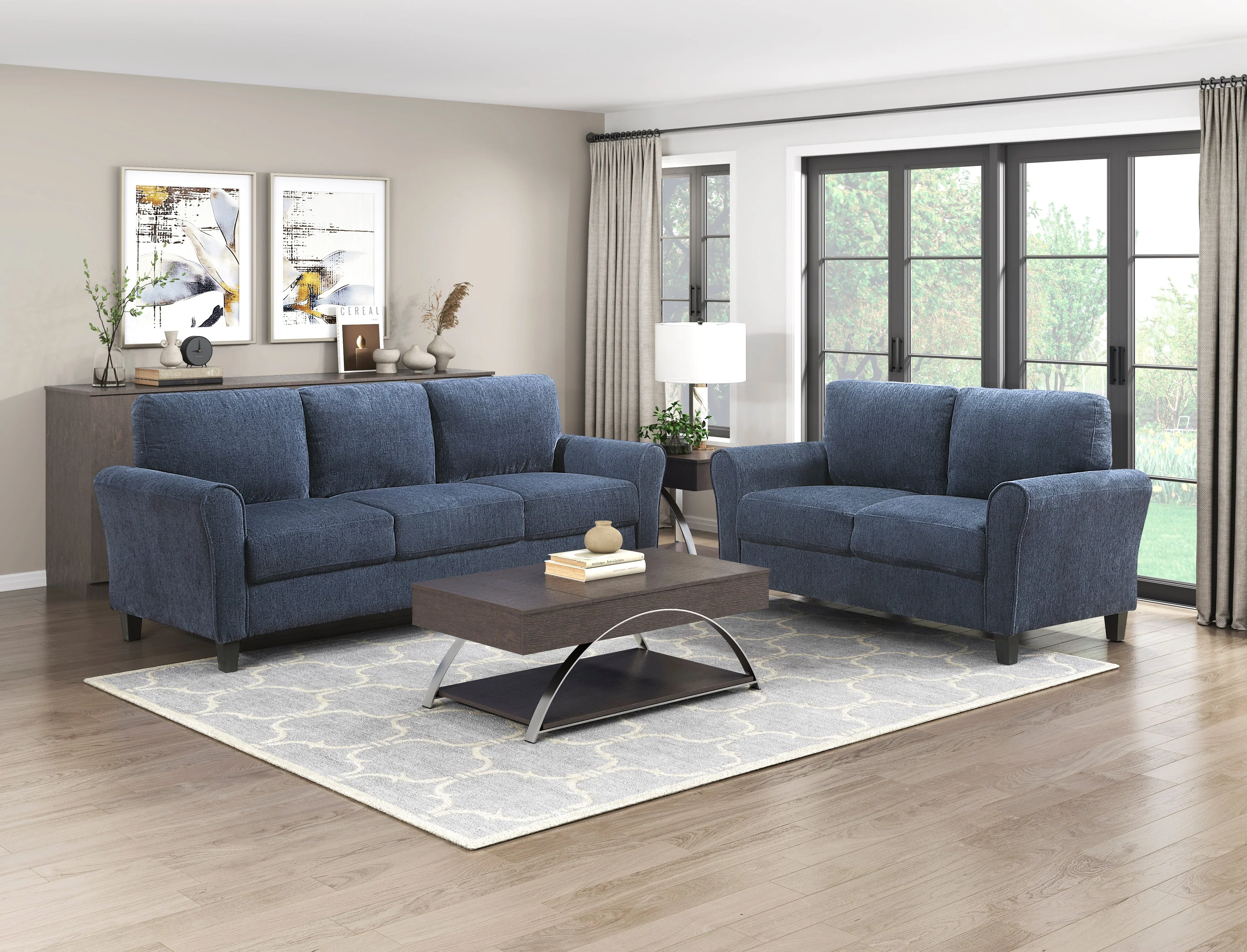 Ellery Navy Sofa - Image 3