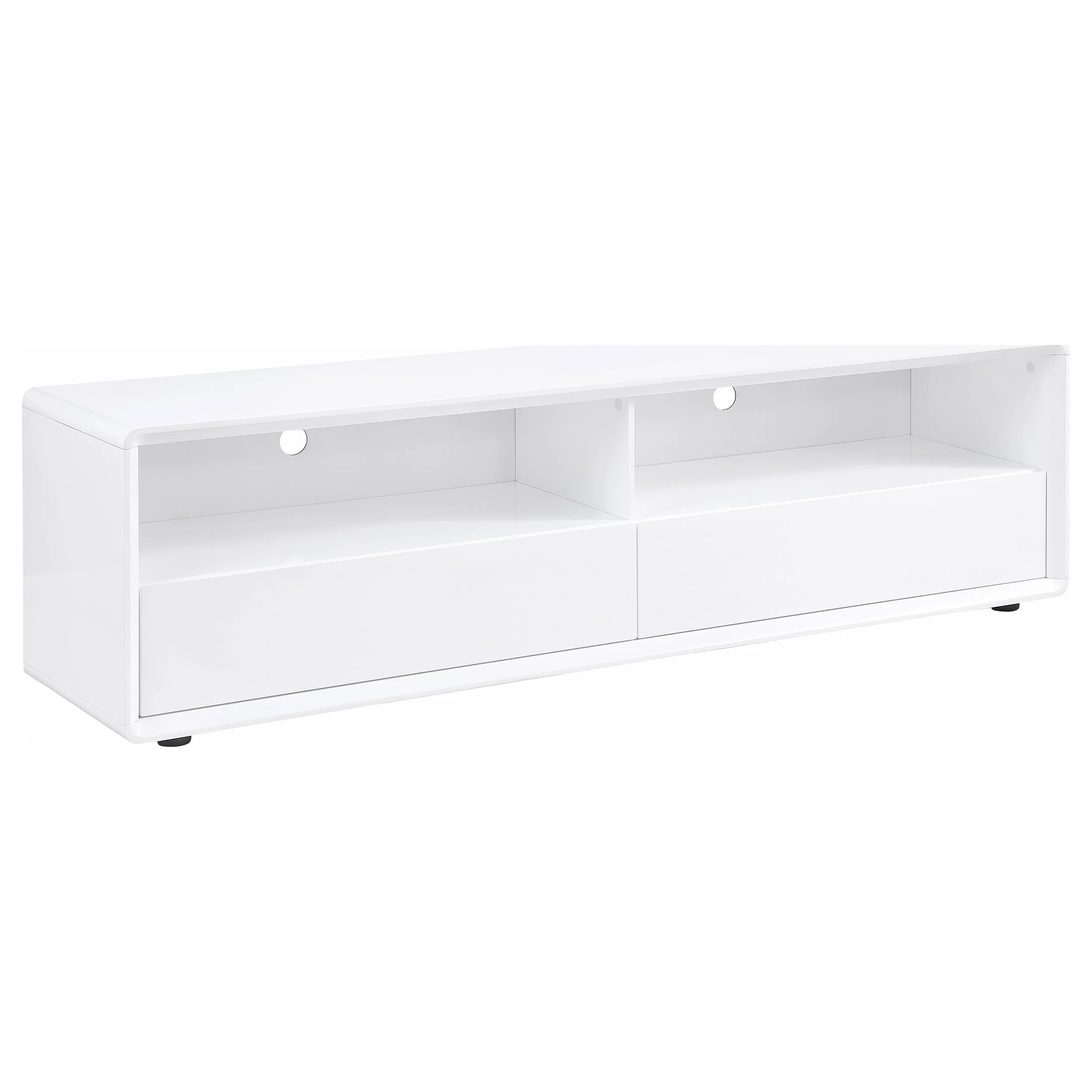Ellice White TV Stand Media Console - Image 2