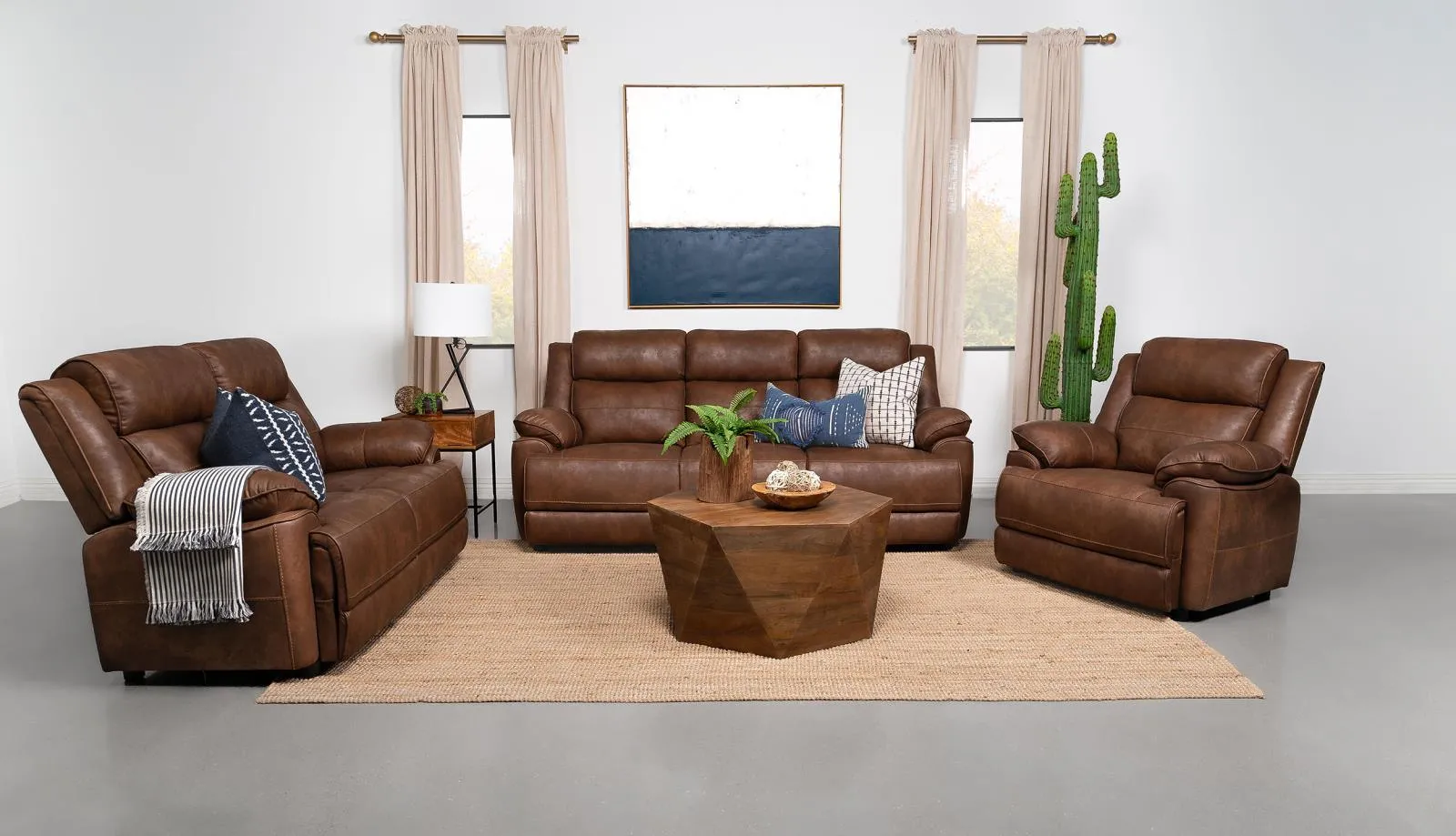 Ellington Dark Brown Upholstered Padded Arm Sofa - Image 10