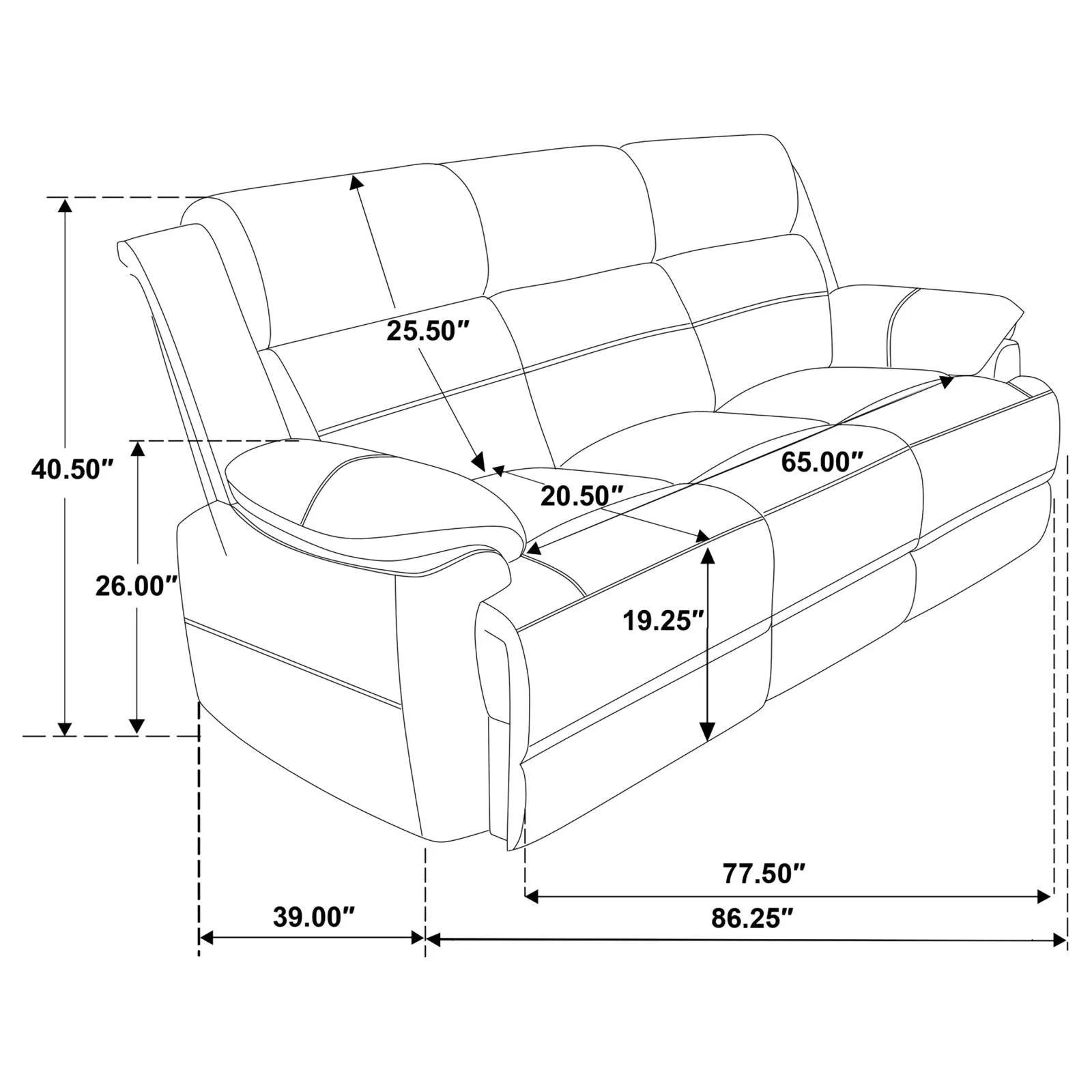 Ellington Dark Brown Upholstered Padded Living Room Set - Image 16