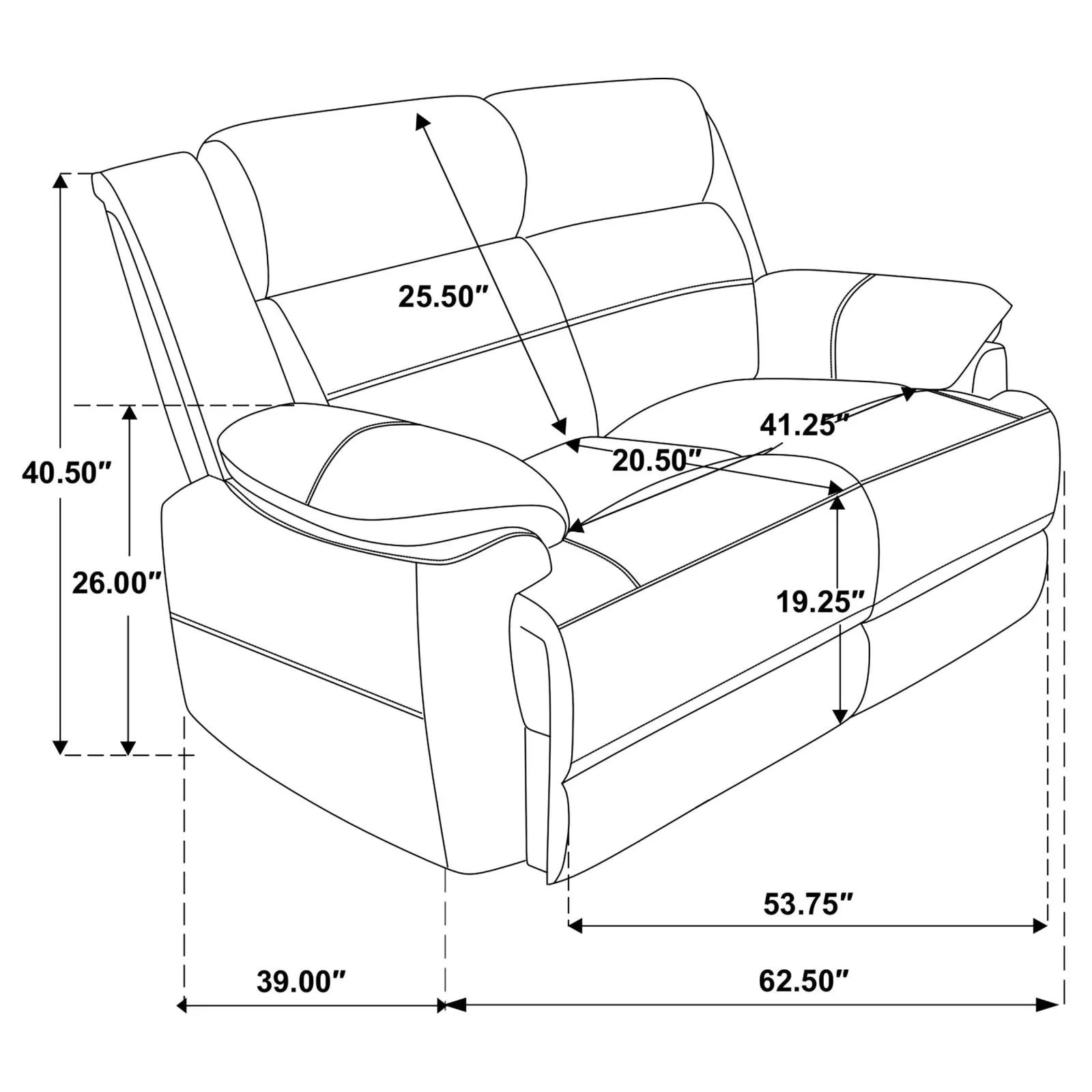 Ellington Dark Brown Upholstered Padded Living Room Set - Image 17
