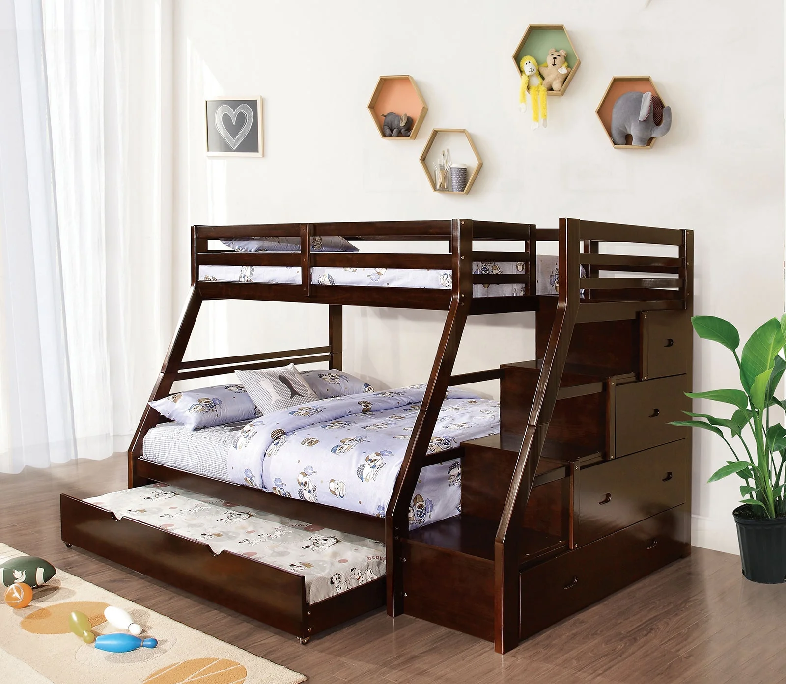 Ellington Espresso Twin/Full Bunk Bed