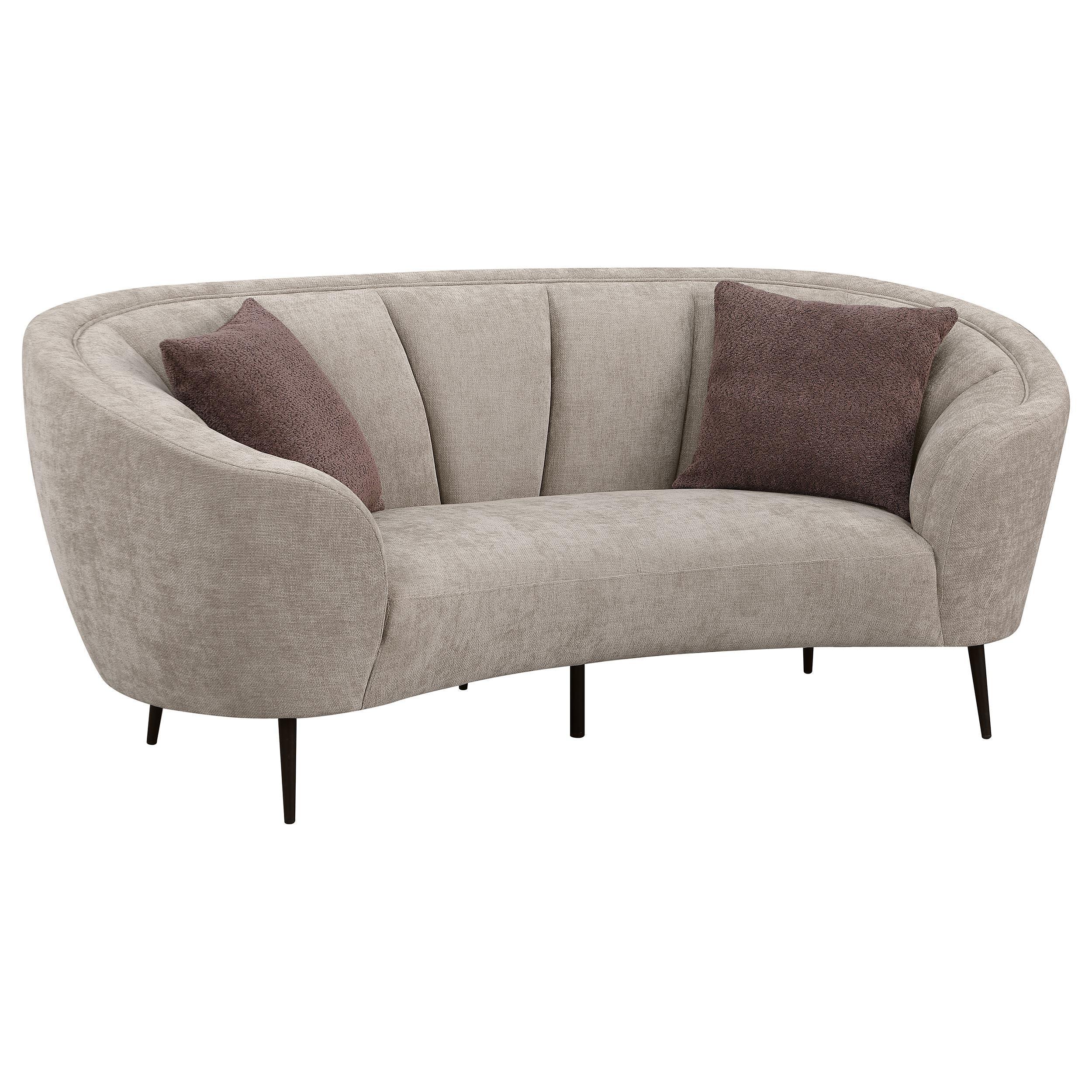Ellorie 2-piece Upholstered Curved Sofa Set Beige - Image 7