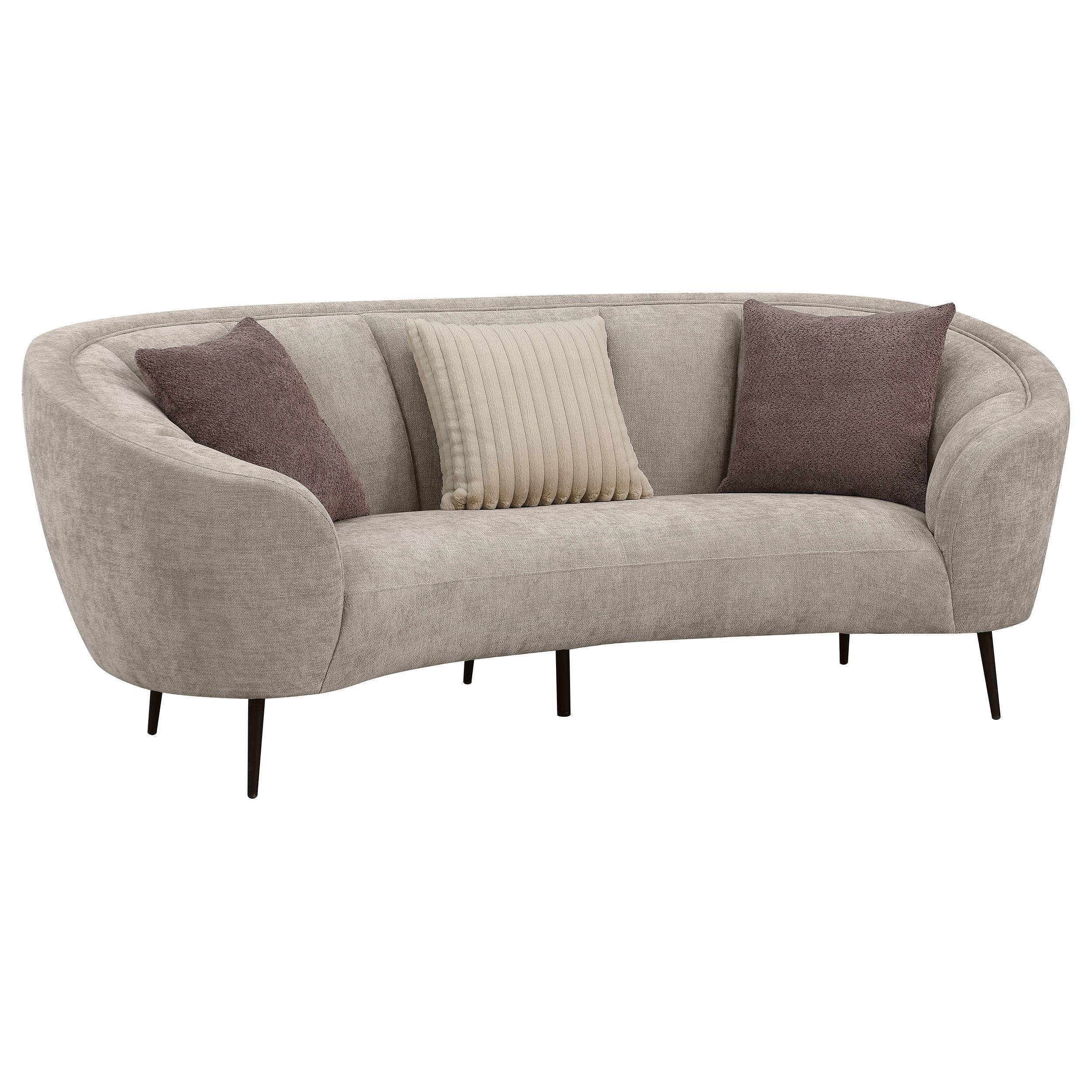 Ellorie 3-piece Upholstered Curved Sofa Set Beige - Image 3
