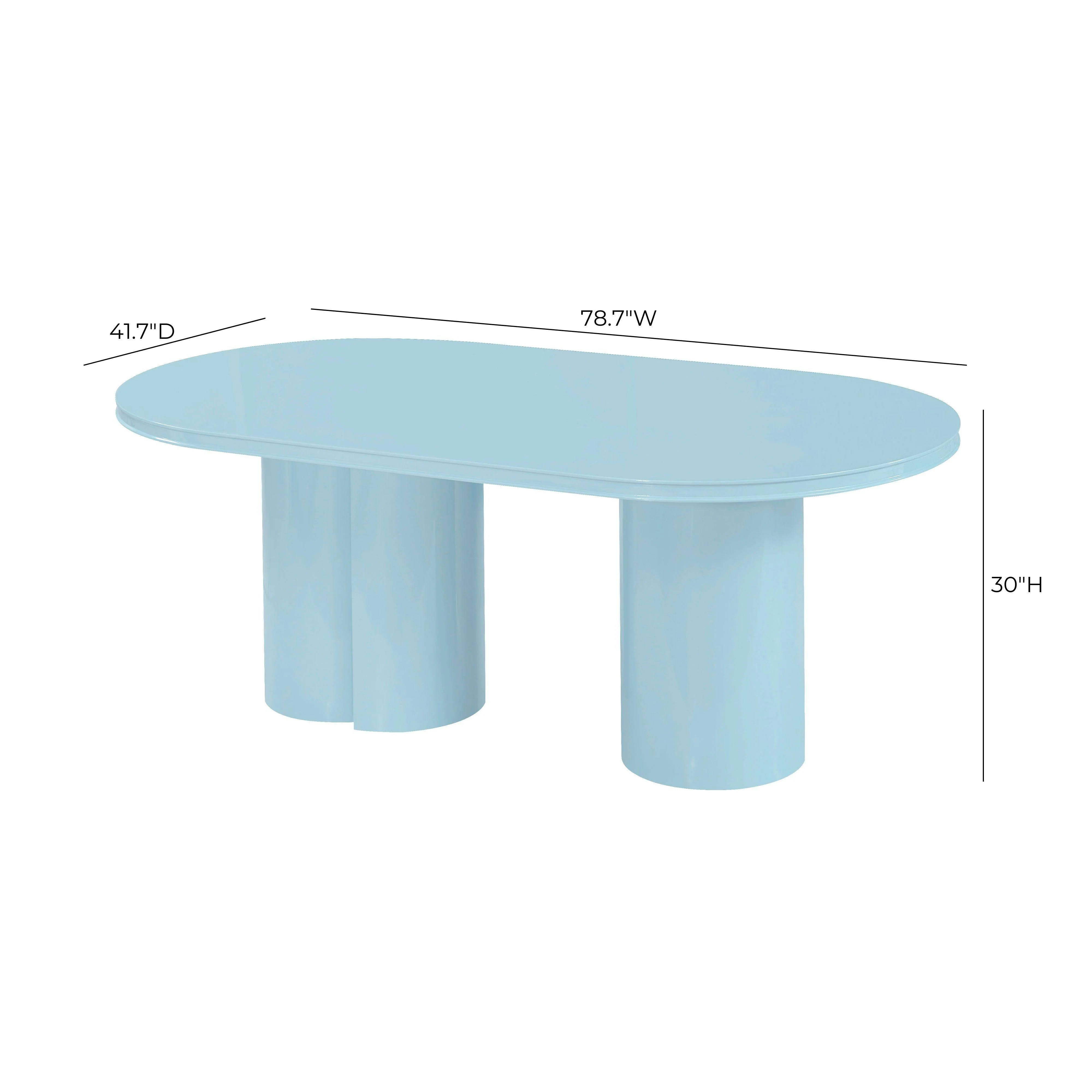 Elora Lacquer 79" Oval Dining Table - Image 16