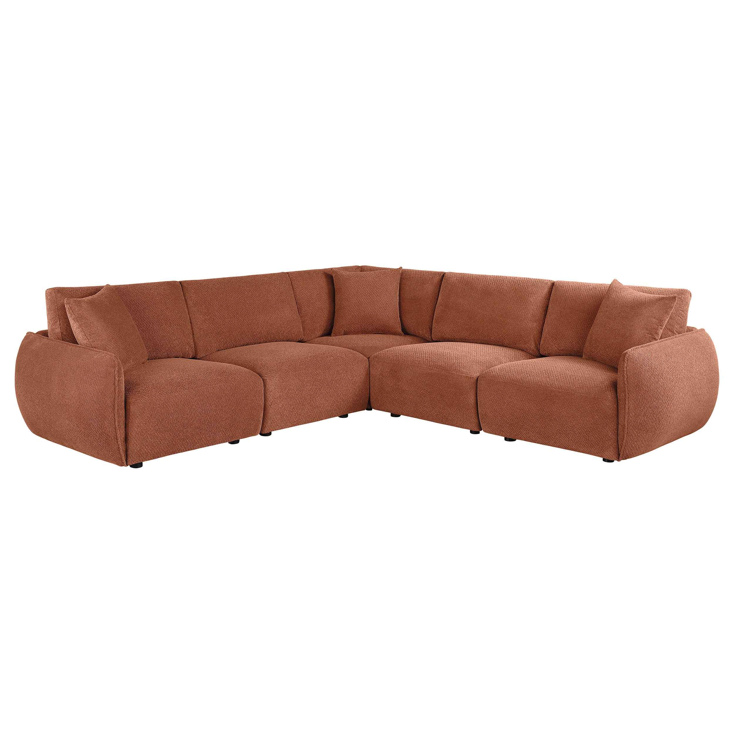 Elysia Coral 5-piece Chenille Upholstered Modular Sectional Sofa