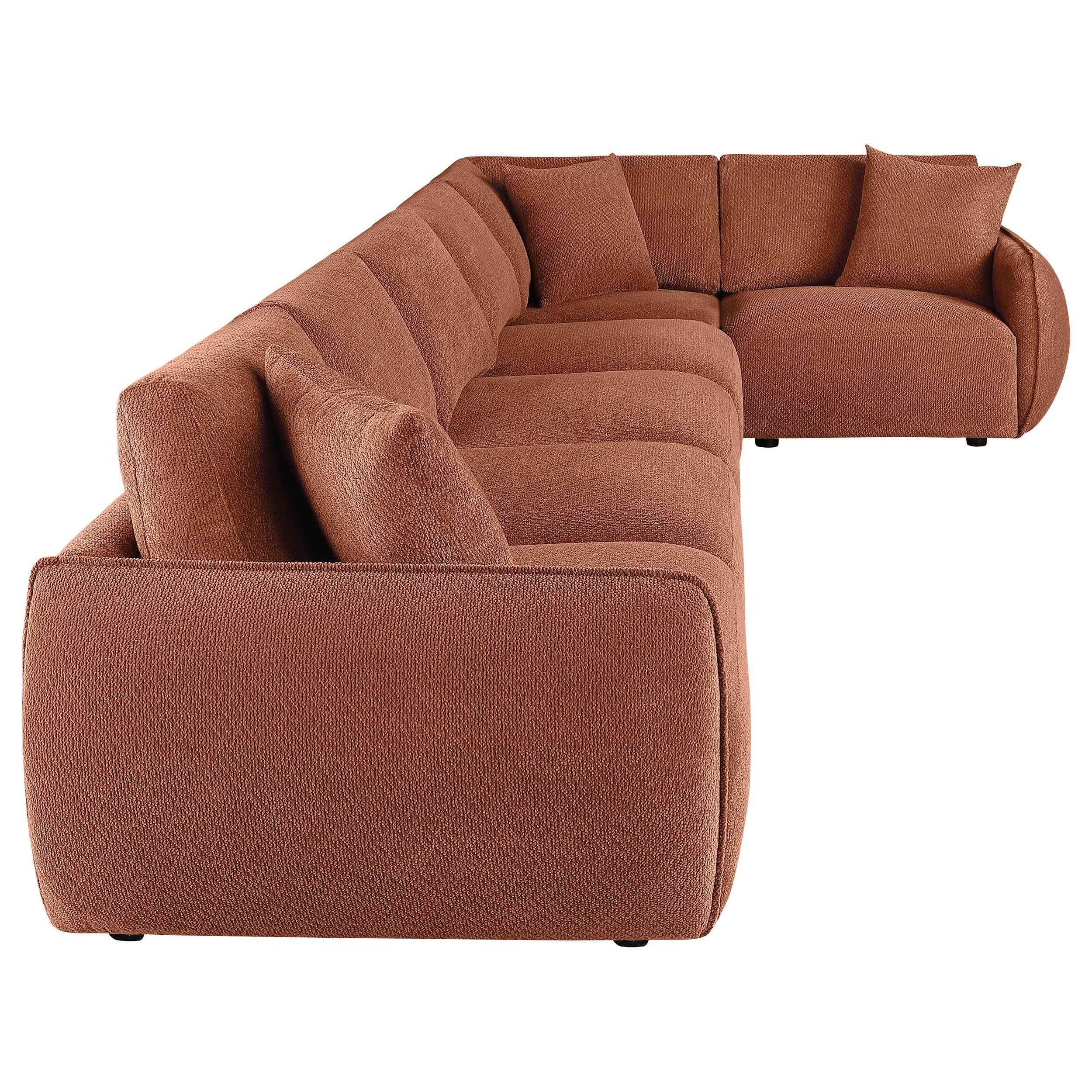 Elysia Coral 6-piece Chenille Upholstered Modular Sectional Sofa - Image 8