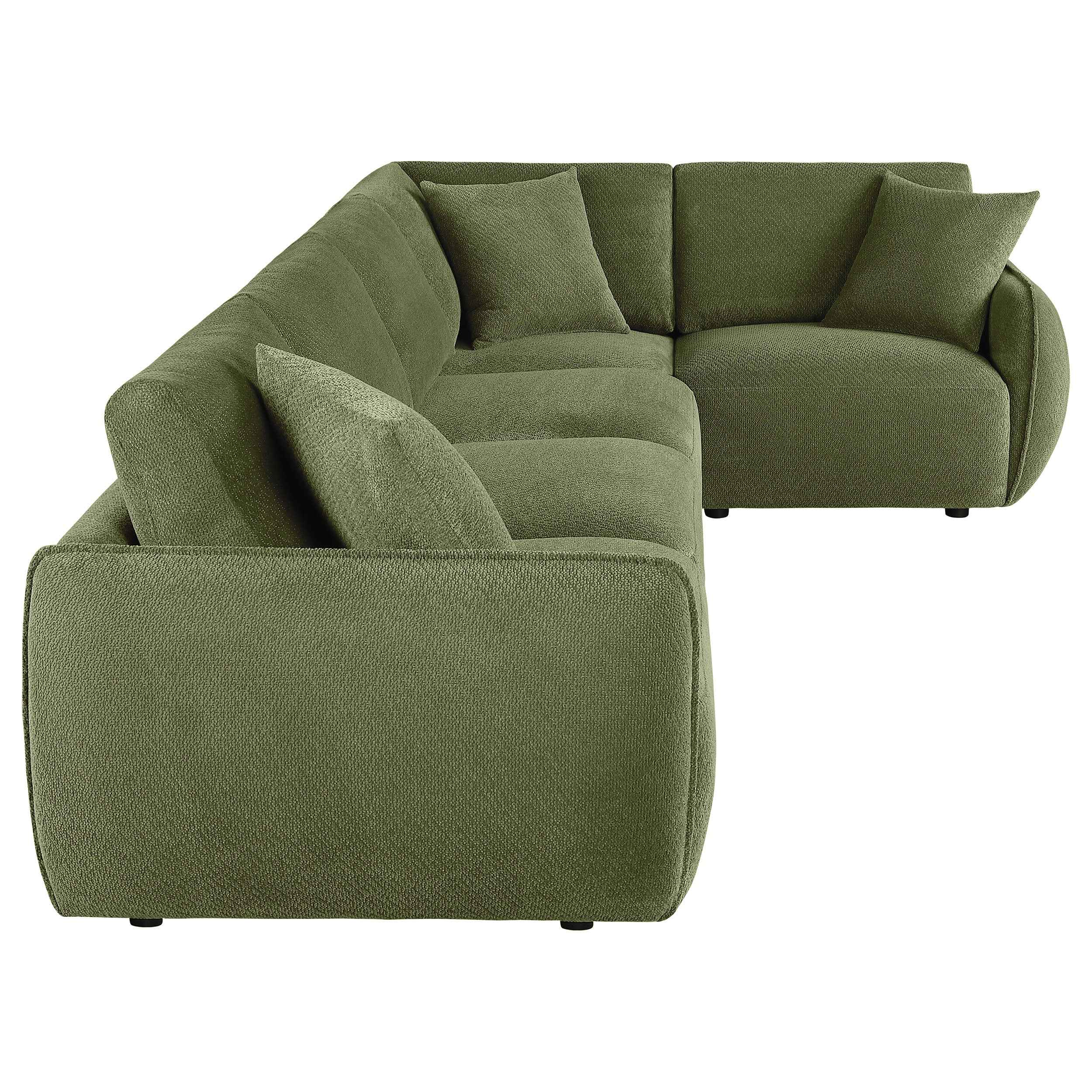 Elysia Green 5-piece Chenille Upholstered Modular Sectional Sofa - Image 8