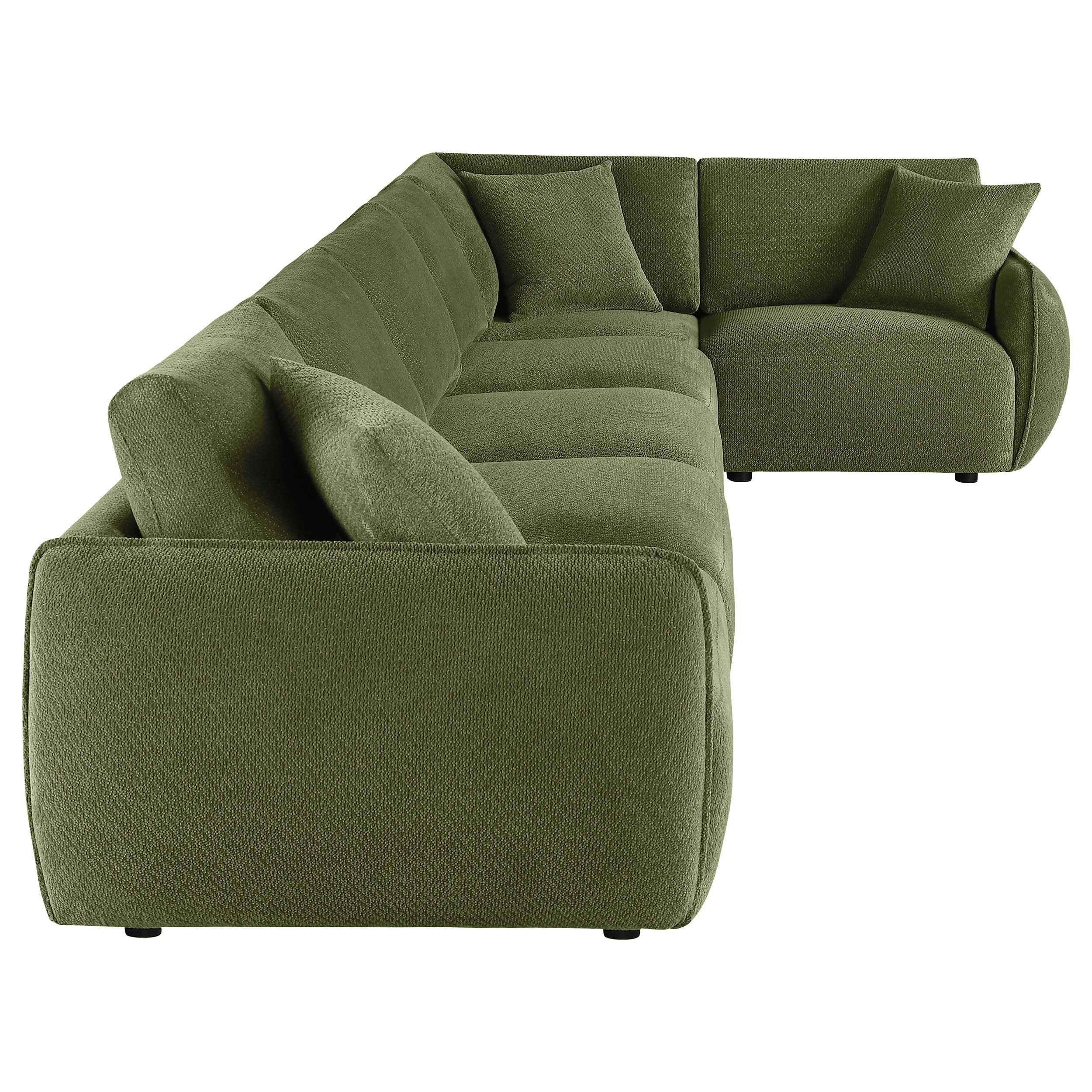 Elysia Green 6-piece Chenille Upholstered Modular Sectional Sofa - Image 8