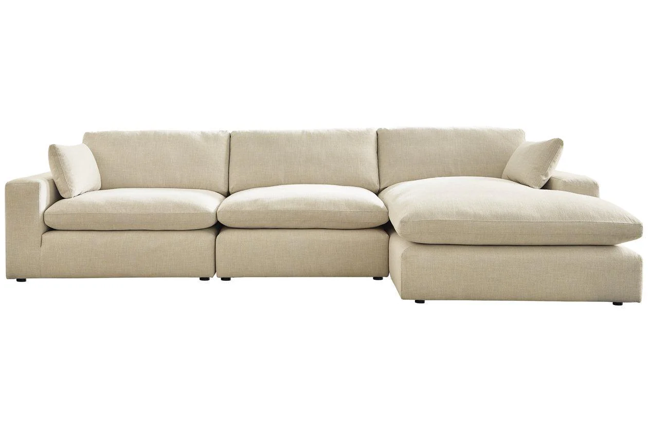 Elyza Linen 3-Piece Right Arm Facing (RAF) Chaise Sectional - Image 2