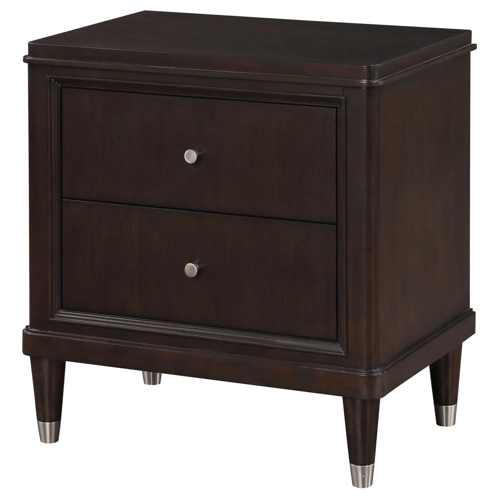 Emberlyn Brown 2-drawer Nightstand Bedside Table - Image 4