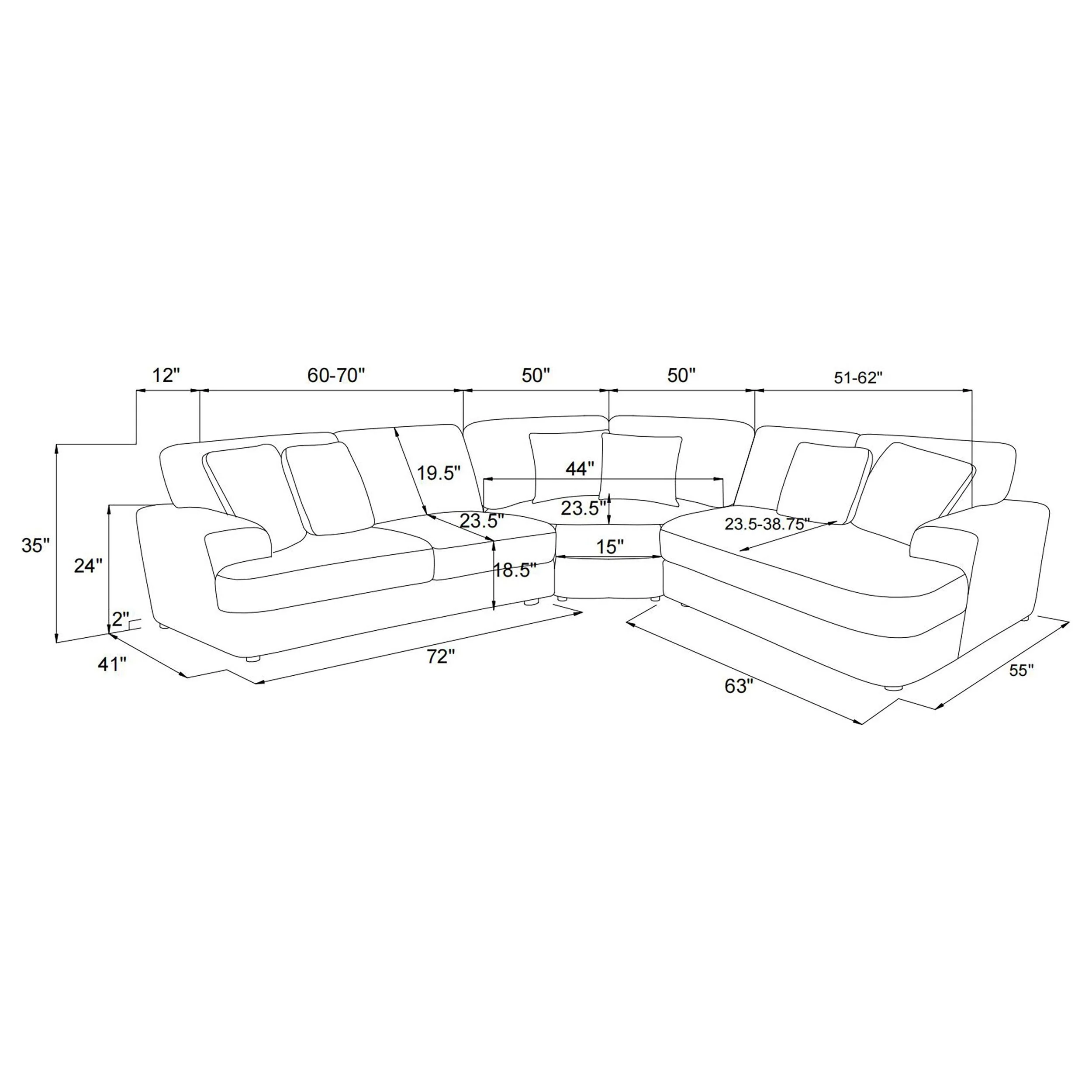 Emberson Ivory 3-Piece Modular Sectional Sofa - Image 7