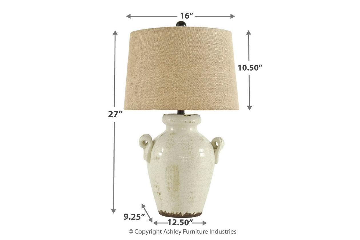 Emelda Cream Table Lamp - Image 2
