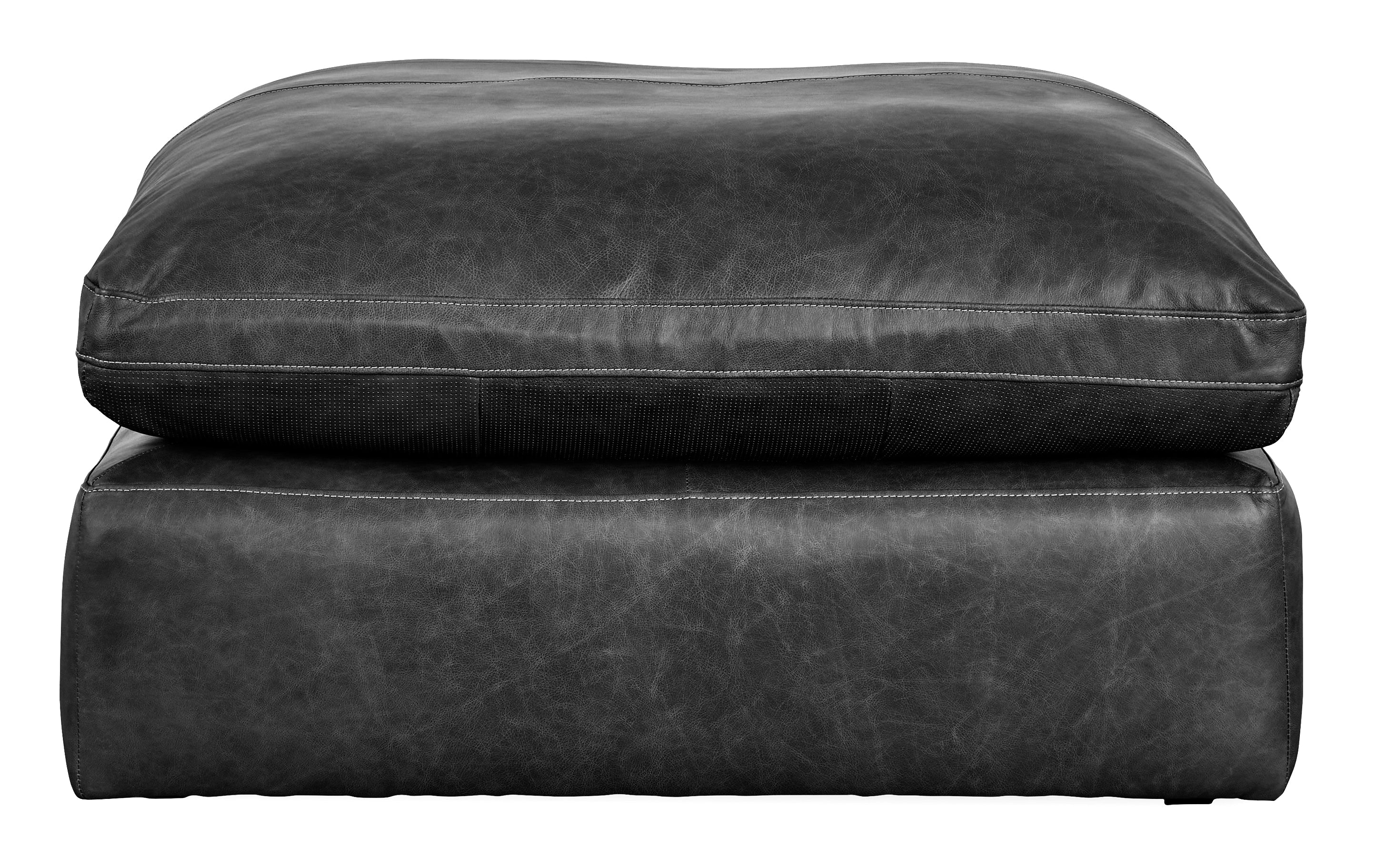 Emilia Black Leather 2-Piece Modular Loveseat - Image 8