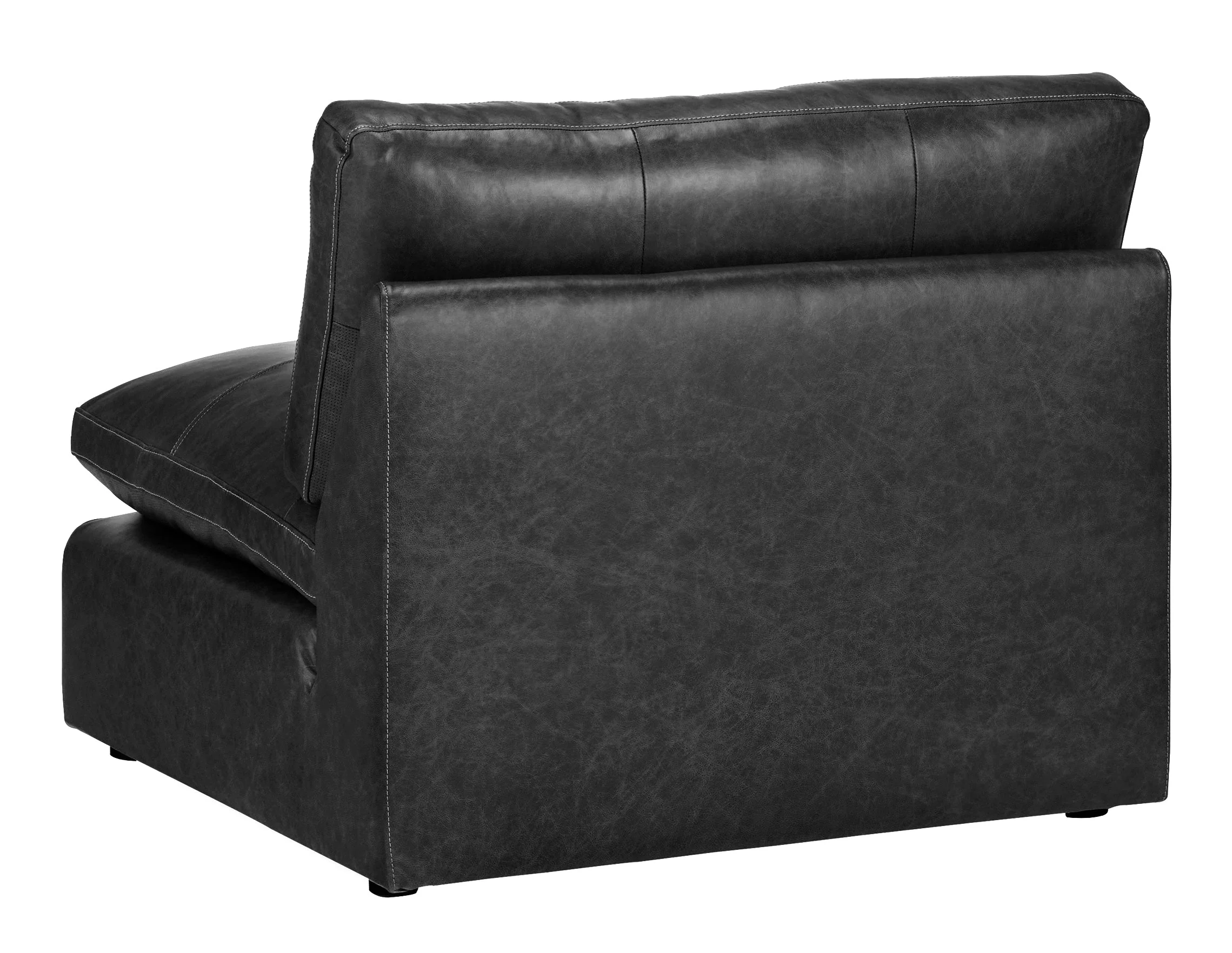 Emilia Black Leather 7-Piece Modular Sectional - Image 15