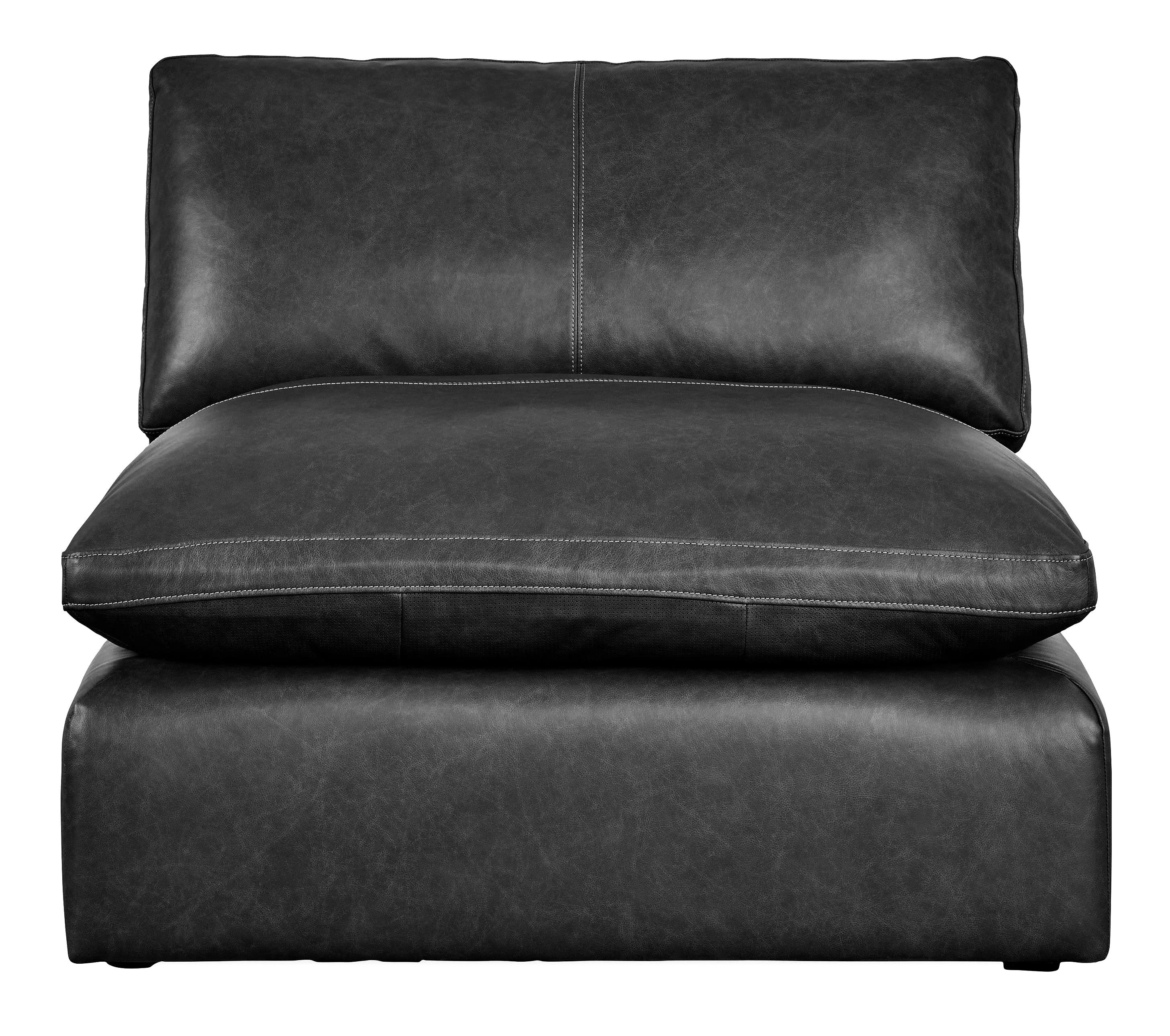 Emilia Black Leather Modular Sofa and Loveseat - Image 11