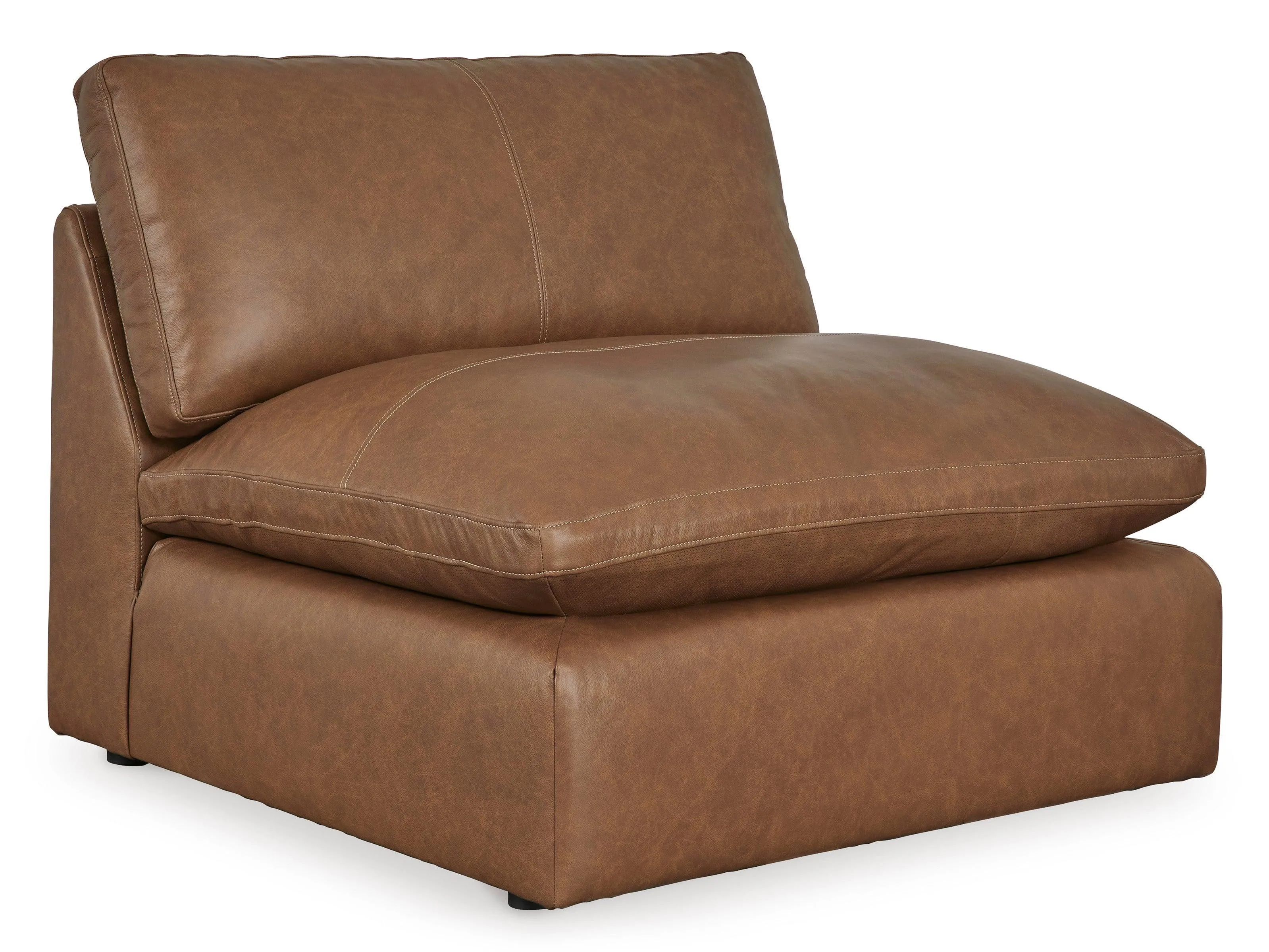 Emilia Caramel Leather 6-Piece Modular Sectional - Image 6