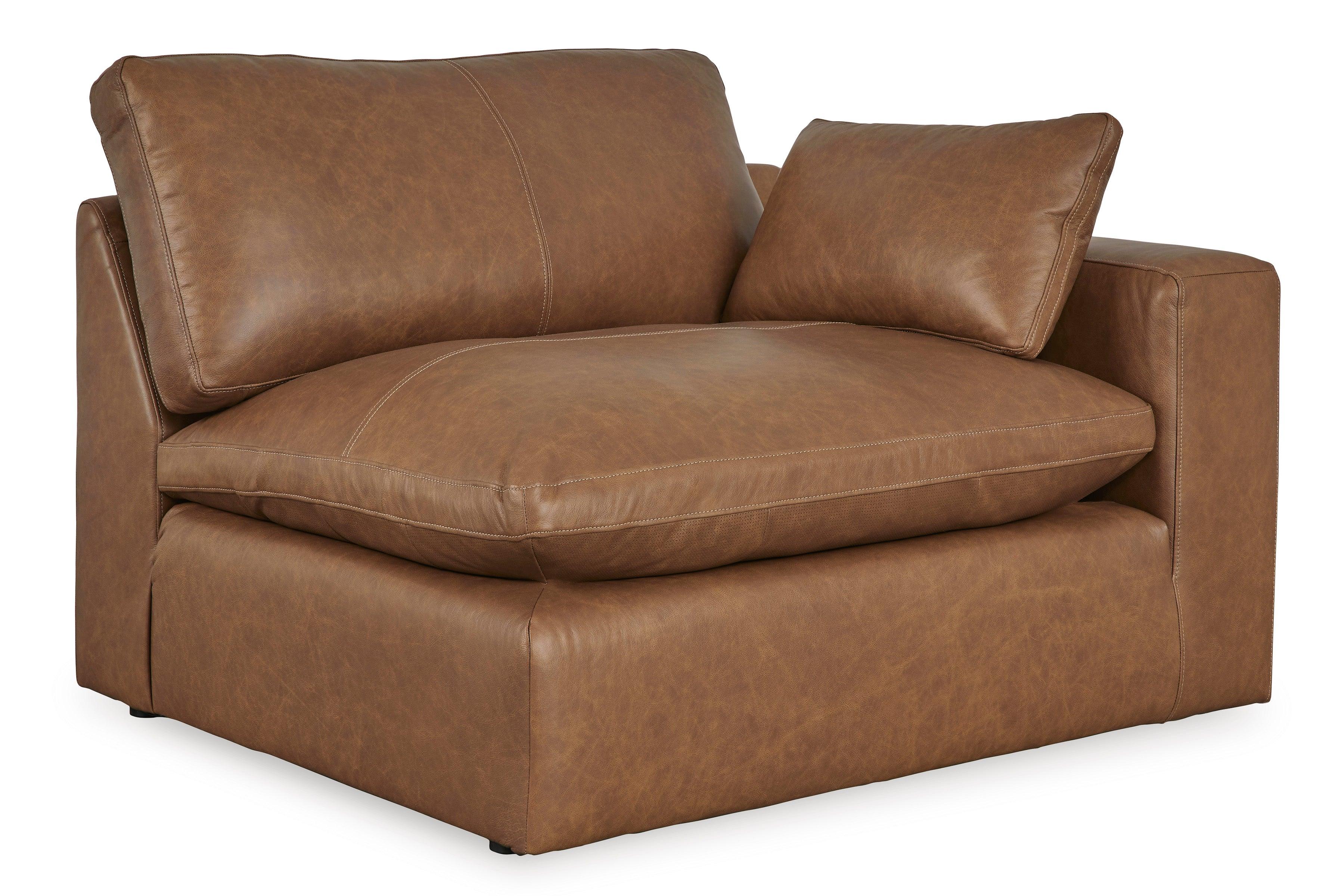 Emilia Caramel Leather 7-Piece Modular Sectional - Image 8